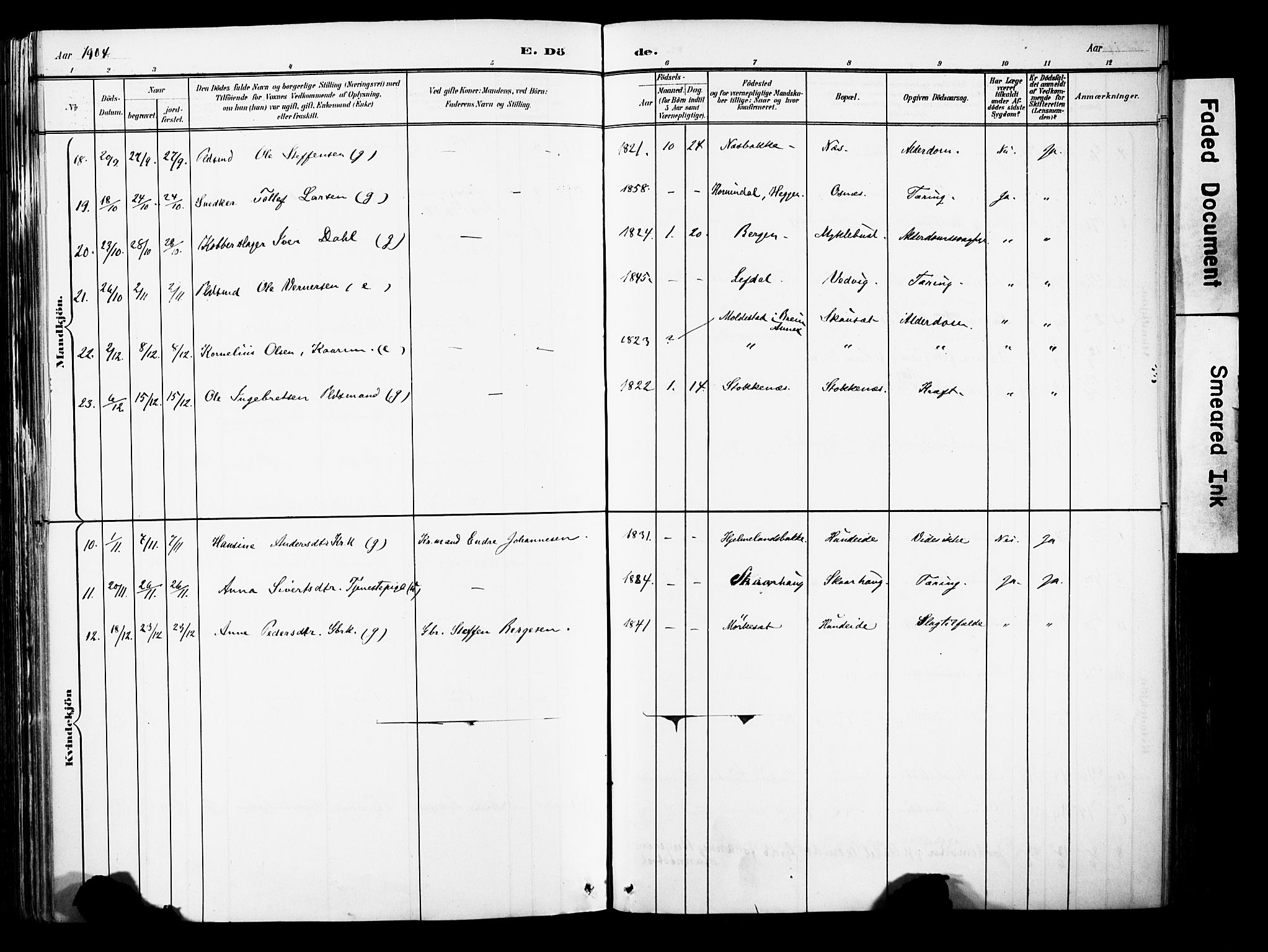 Eid sokneprestembete, AV/SAB-A-82301/H/Haa/Haab/L0001: Parish register (official) no. B 1, 1879-1906