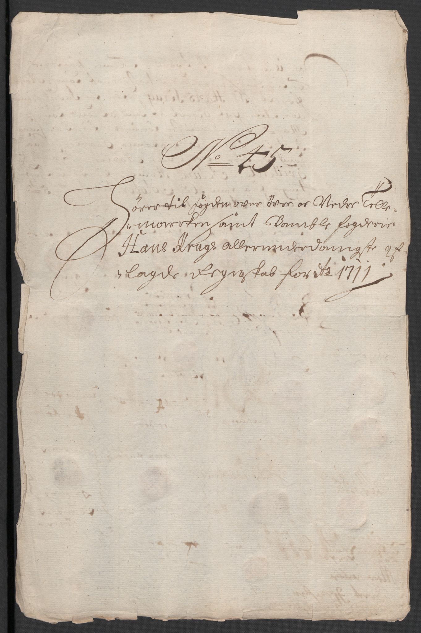 Rentekammeret inntil 1814, Reviderte regnskaper, Fogderegnskap, AV/RA-EA-4092/R36/L2120: Fogderegnskap Øvre og Nedre Telemark og Bamble, 1711, p. 348