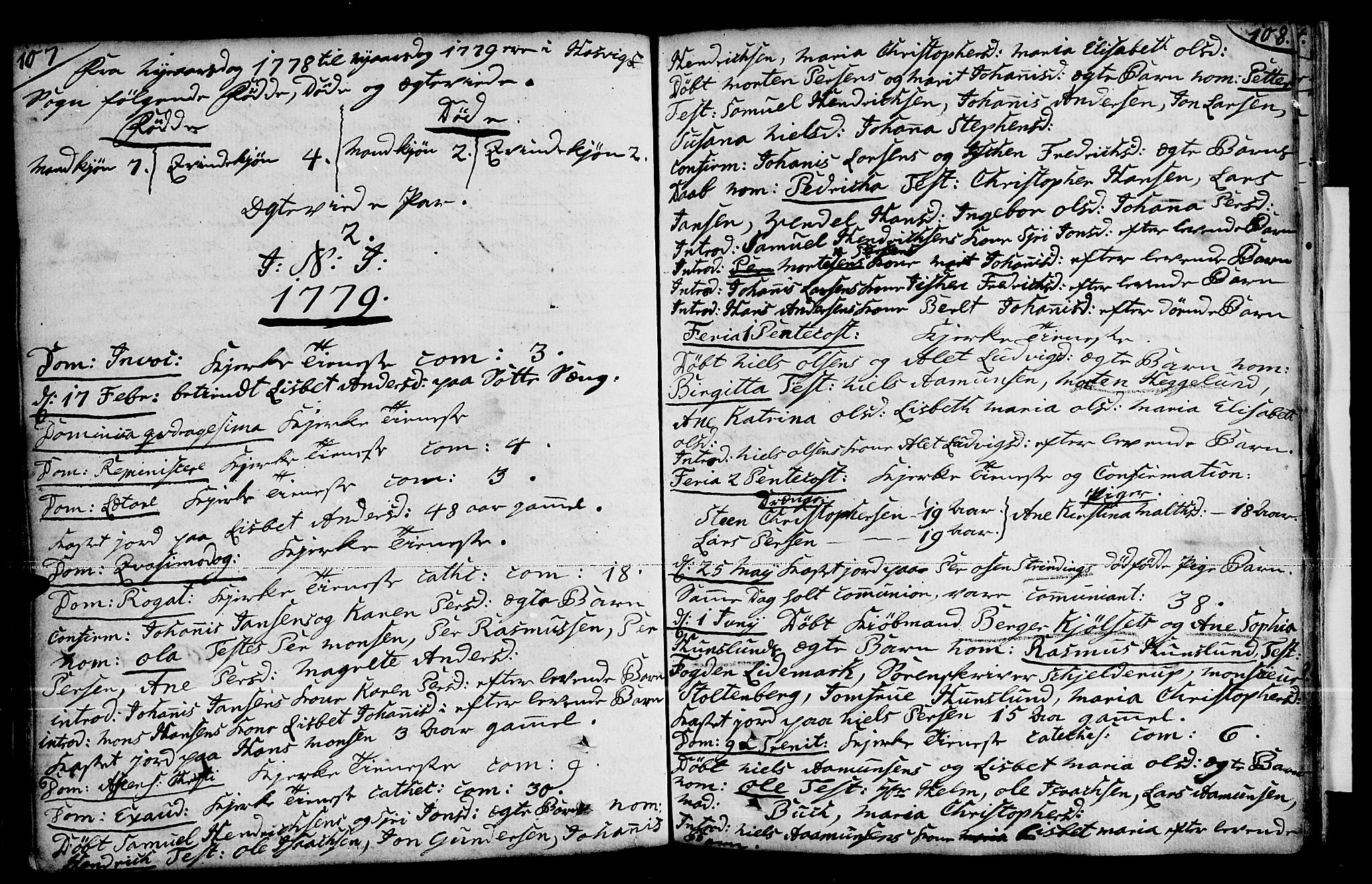 Loppa sokneprestkontor, SATØ/S-1339/H/Ha/L0001kirke: Parish register (official) no. 1 /2, 1753-1784, p. 107-108