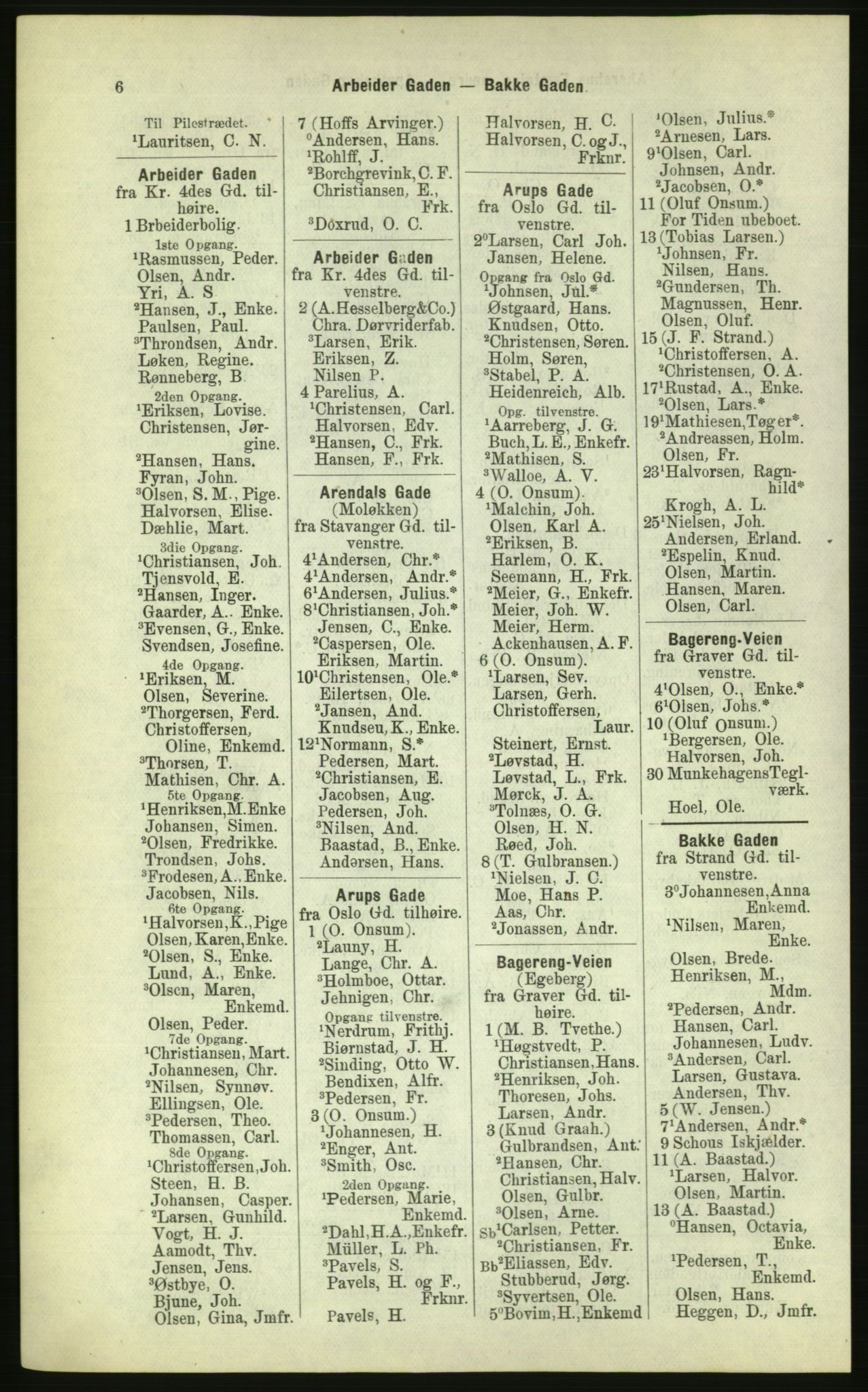 Kristiania/Oslo adressebok, PUBL/-, 1884, p. 6