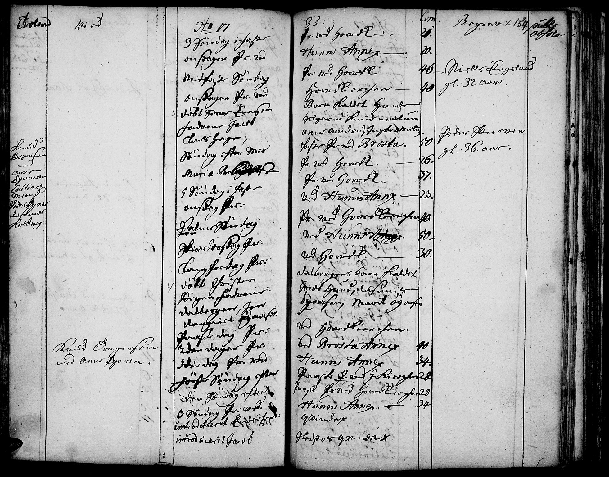 Vardal prestekontor, SAH/PREST-100/H/Ha/Haa/L0001: Parish register (official) no. 1, 1706-1748, p. 154