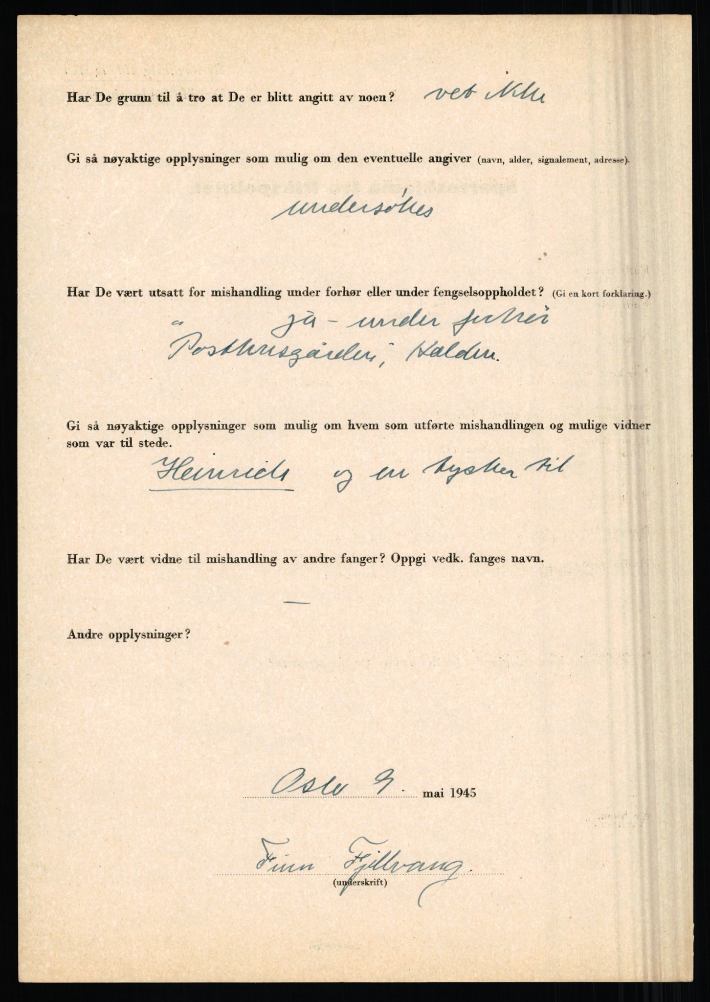 Rikspolitisjefen, AV/RA-S-1560/L/L0004: Eriksen, Alf - Geving, Øivind, 1940-1945, p. 527