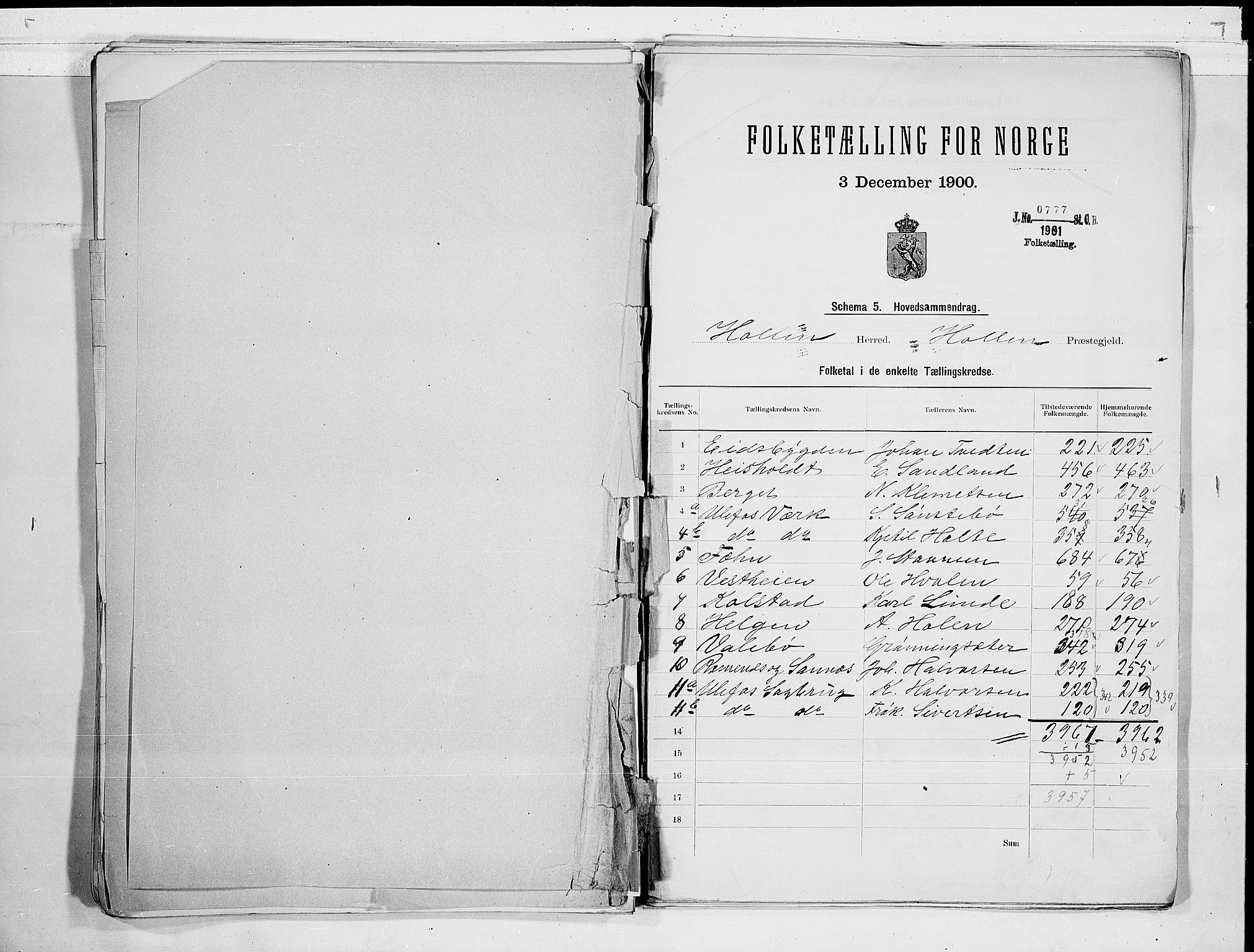 SAKO, 1900 census for Holla, 1900, p. 2