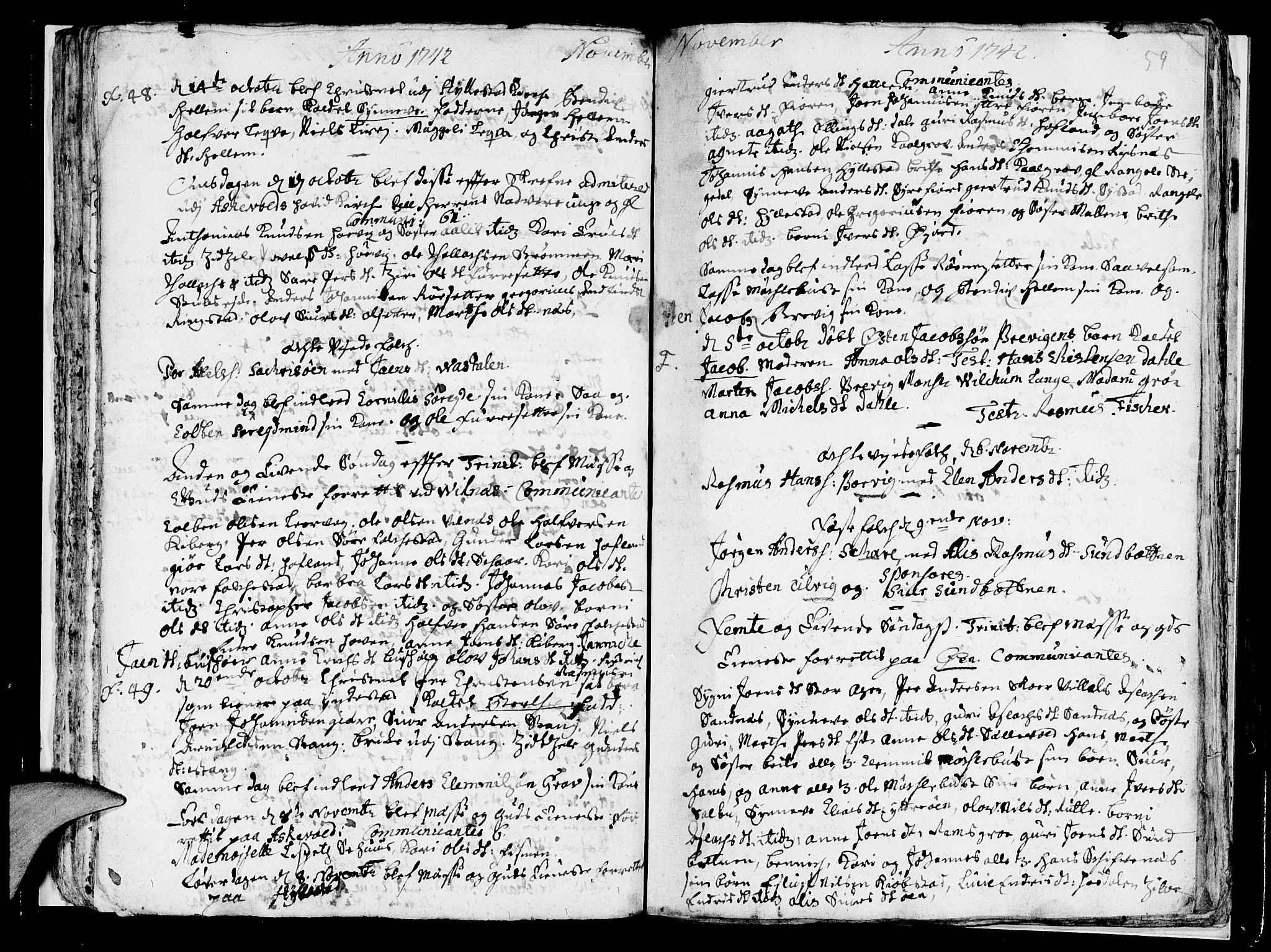 Askvoll sokneprestembete, AV/SAB-A-79501/H/Haa/Haaa/L0007: Parish register (official) no. A 7, 1739-1748, p. 59