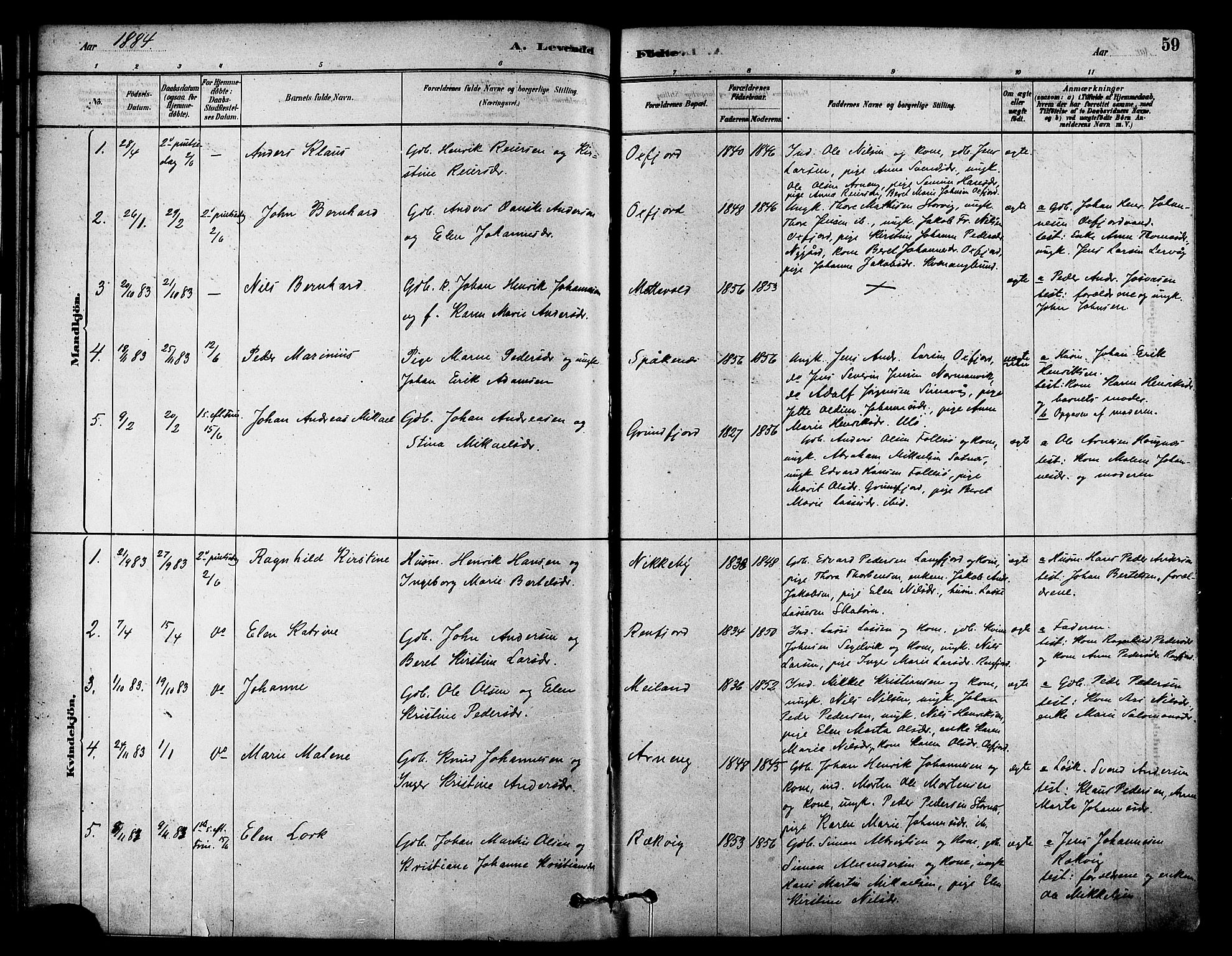 Skjervøy sokneprestkontor, AV/SATØ-S-1300/H/Ha/Haa/L0009kirke: Parish register (official) no. 9, 1878-1887, p. 59