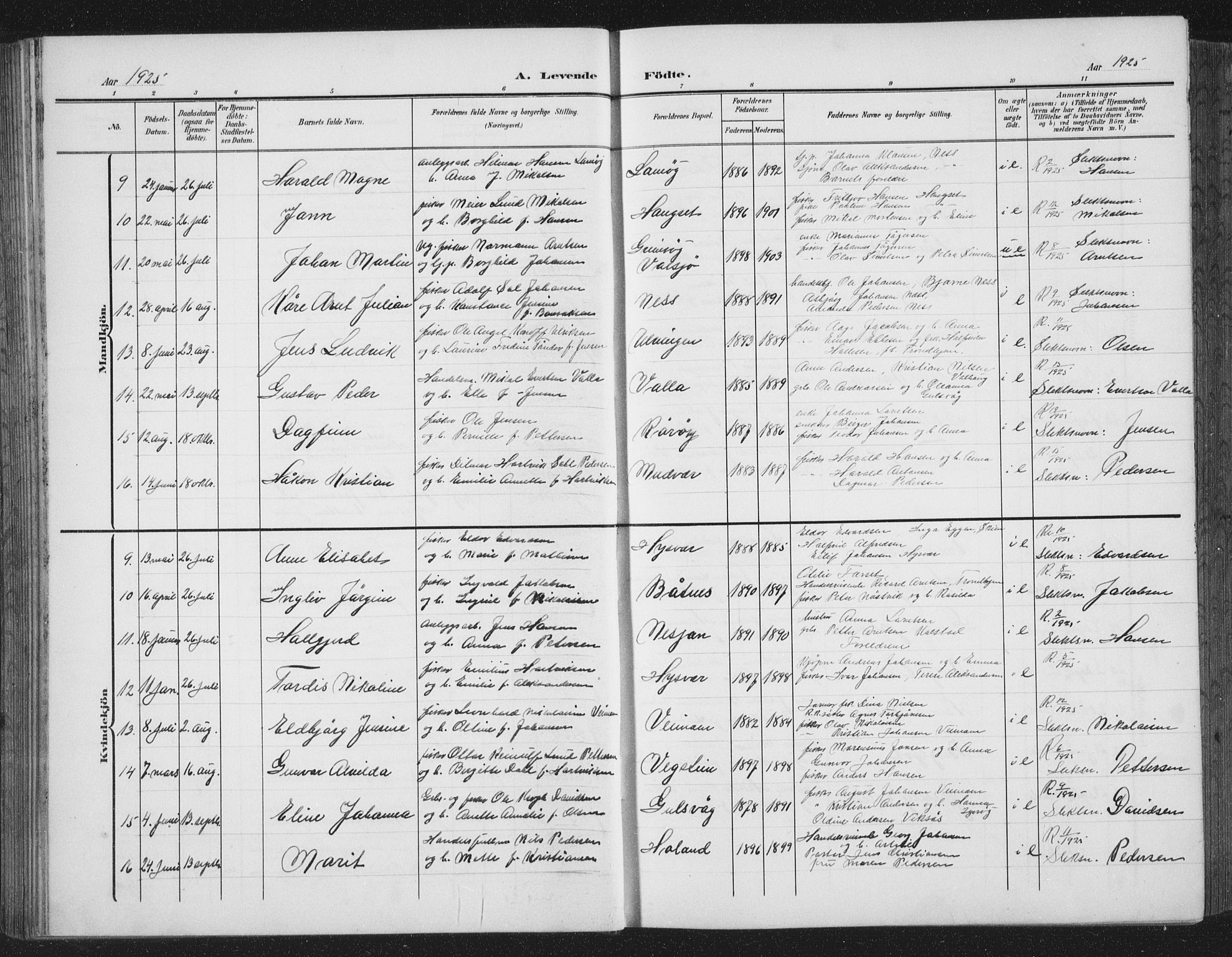 Ministerialprotokoller, klokkerbøker og fødselsregistre - Nordland, AV/SAT-A-1459/816/L0254: Parish register (copy) no. 816C04, 1905-1934