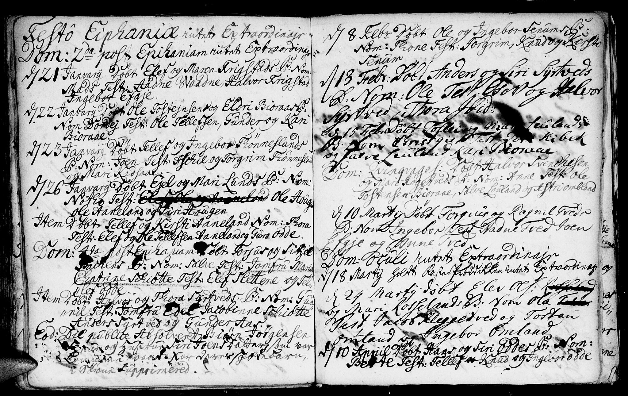 Evje sokneprestkontor, SAK/1111-0008/F/Fa/Faa/L0001: Parish register (official) no. A 1, 1705-1760, p. 143