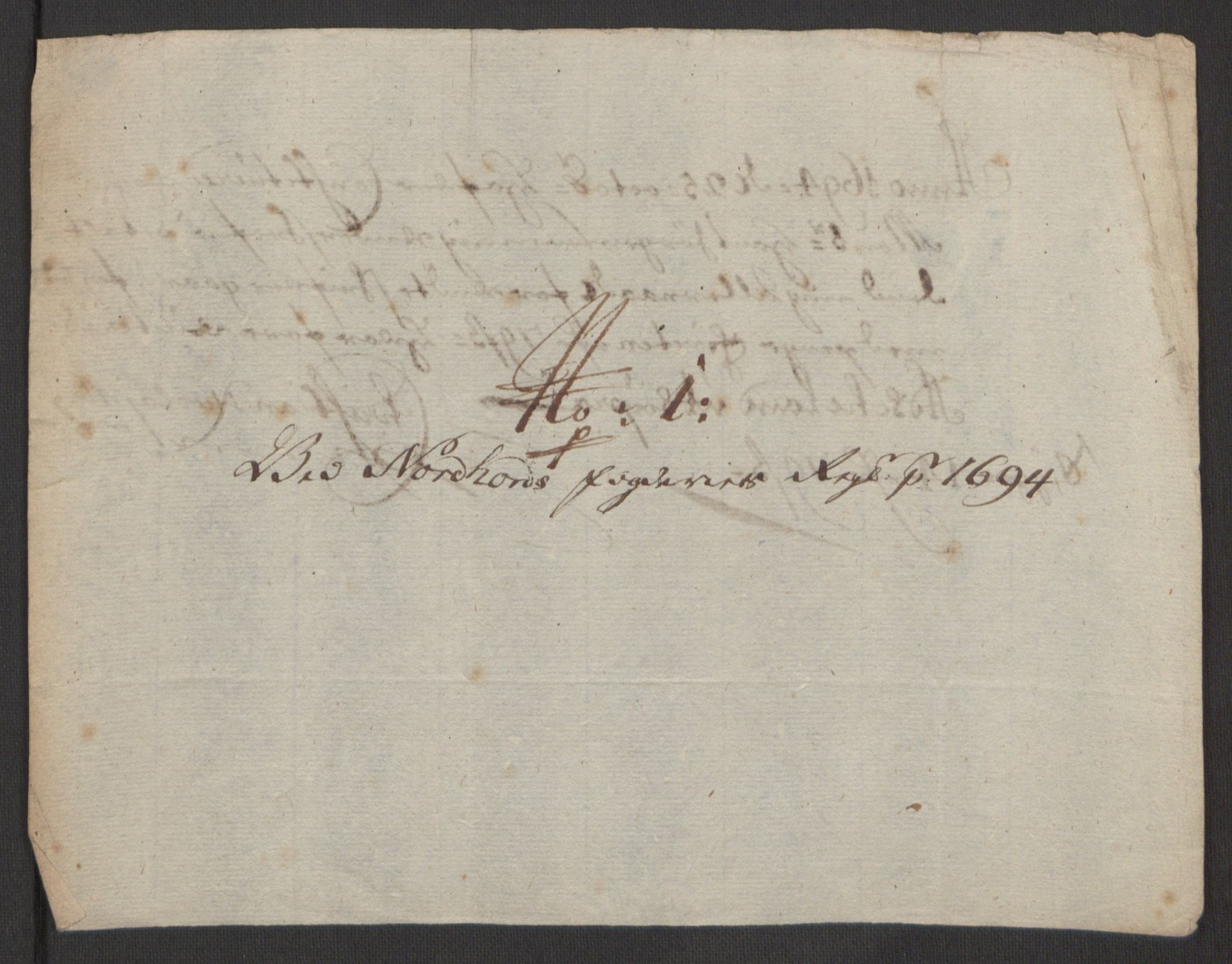 Rentekammeret inntil 1814, Reviderte regnskaper, Fogderegnskap, AV/RA-EA-4092/R51/L3182: Fogderegnskap Nordhordland og Voss, 1694, p. 309