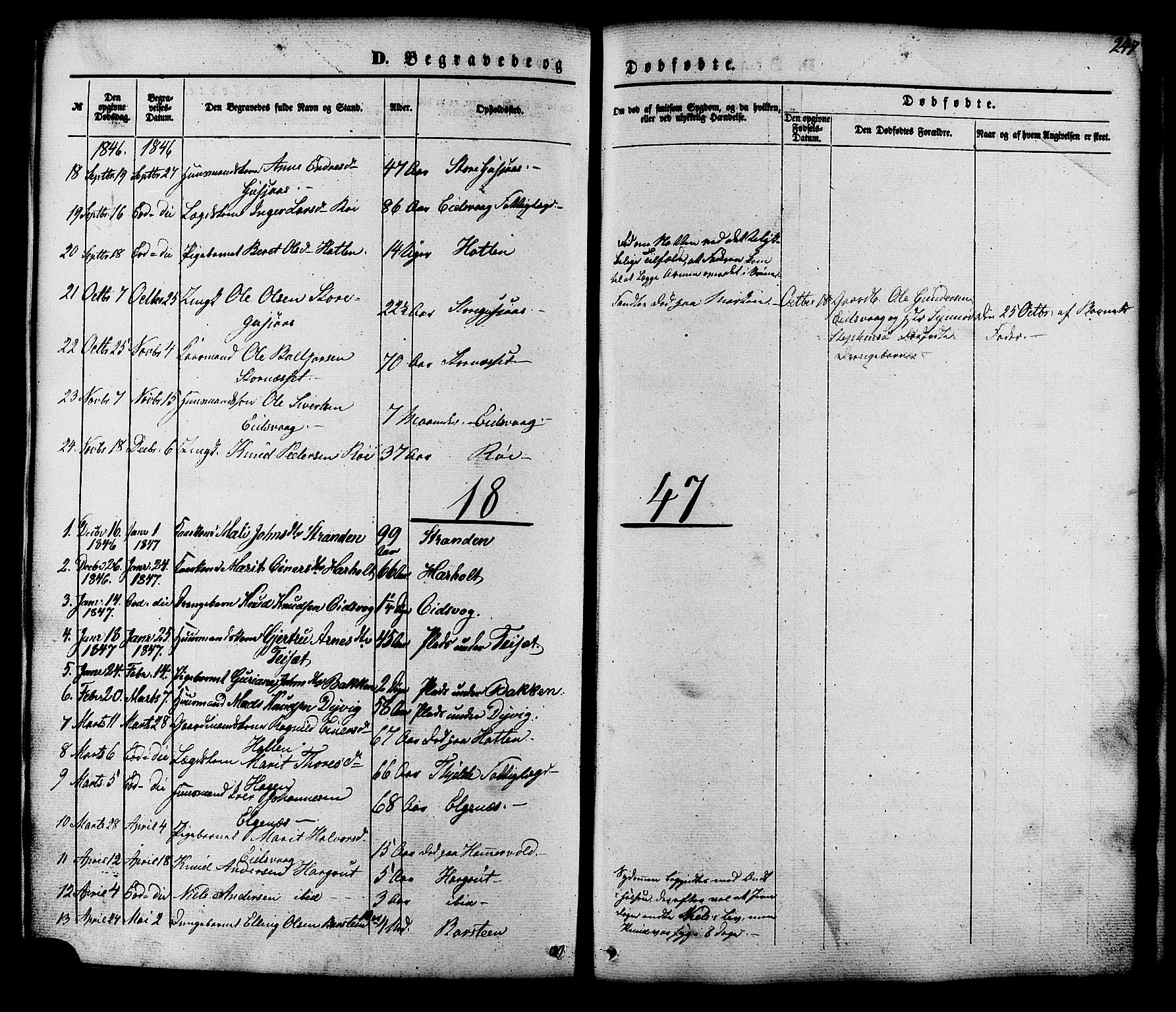 Ministerialprotokoller, klokkerbøker og fødselsregistre - Møre og Romsdal, SAT/A-1454/551/L0625: Parish register (official) no. 551A05, 1846-1879, p. 247