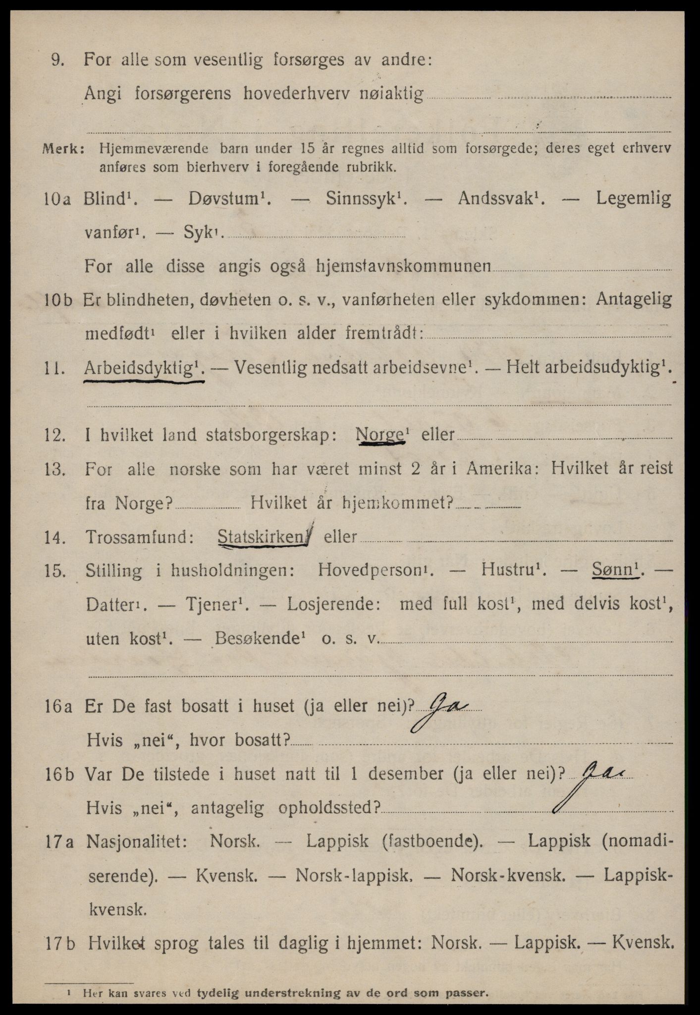 SAT, 1920 census for Røros, 1920, p. 8903