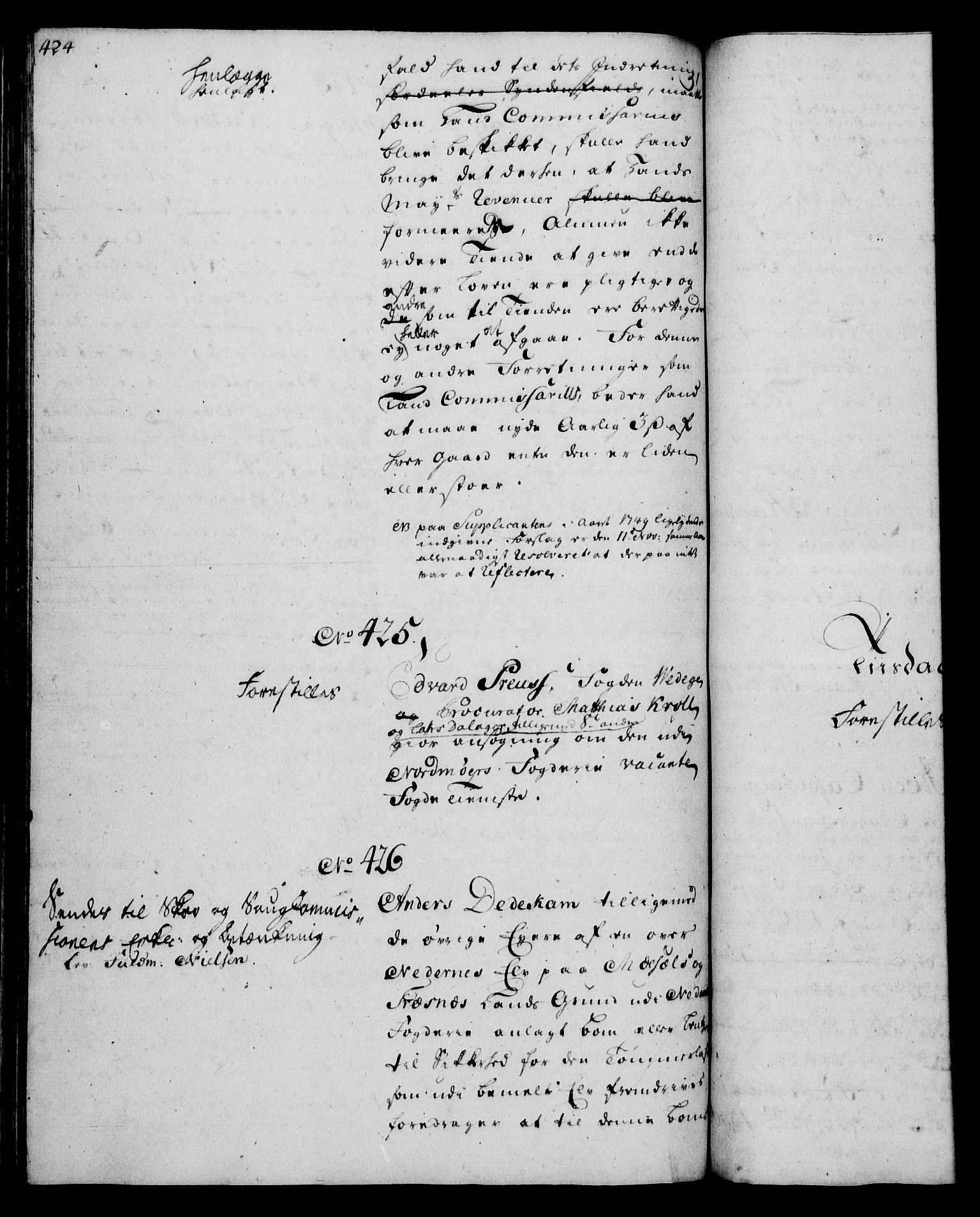 Rentekammeret, Kammerkanselliet, AV/RA-EA-3111/G/Gh/Gha/L0031: Norsk ekstraktmemorialprotokoll (merket RK 53.76), 1751-1753, p. 424