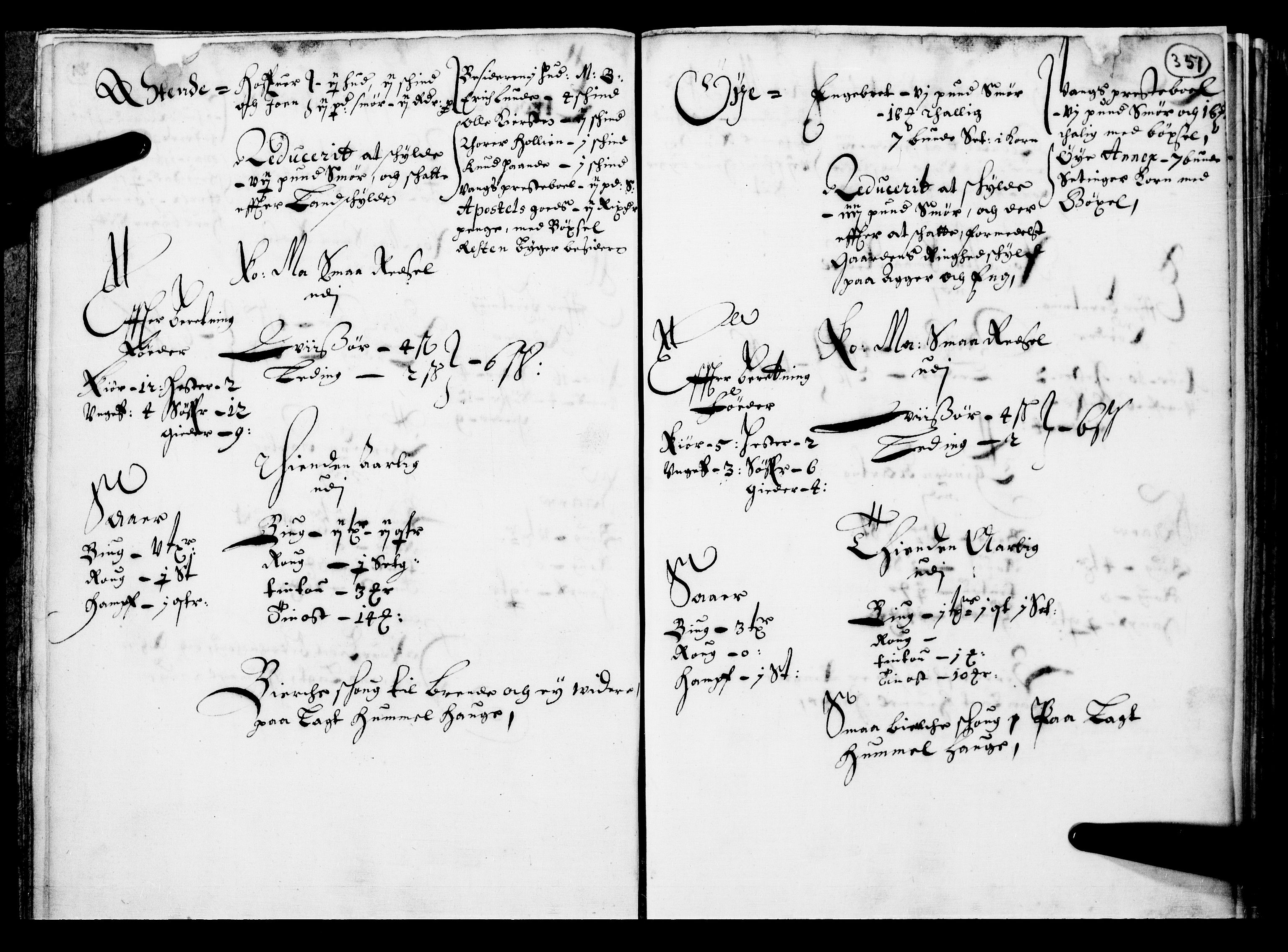 Rentekammeret inntil 1814, Realistisk ordnet avdeling, AV/RA-EA-4070/N/Nb/Nba/L0017: Hadeland og Valdres fogderi, 2. del, 1669, p. 350b-351a