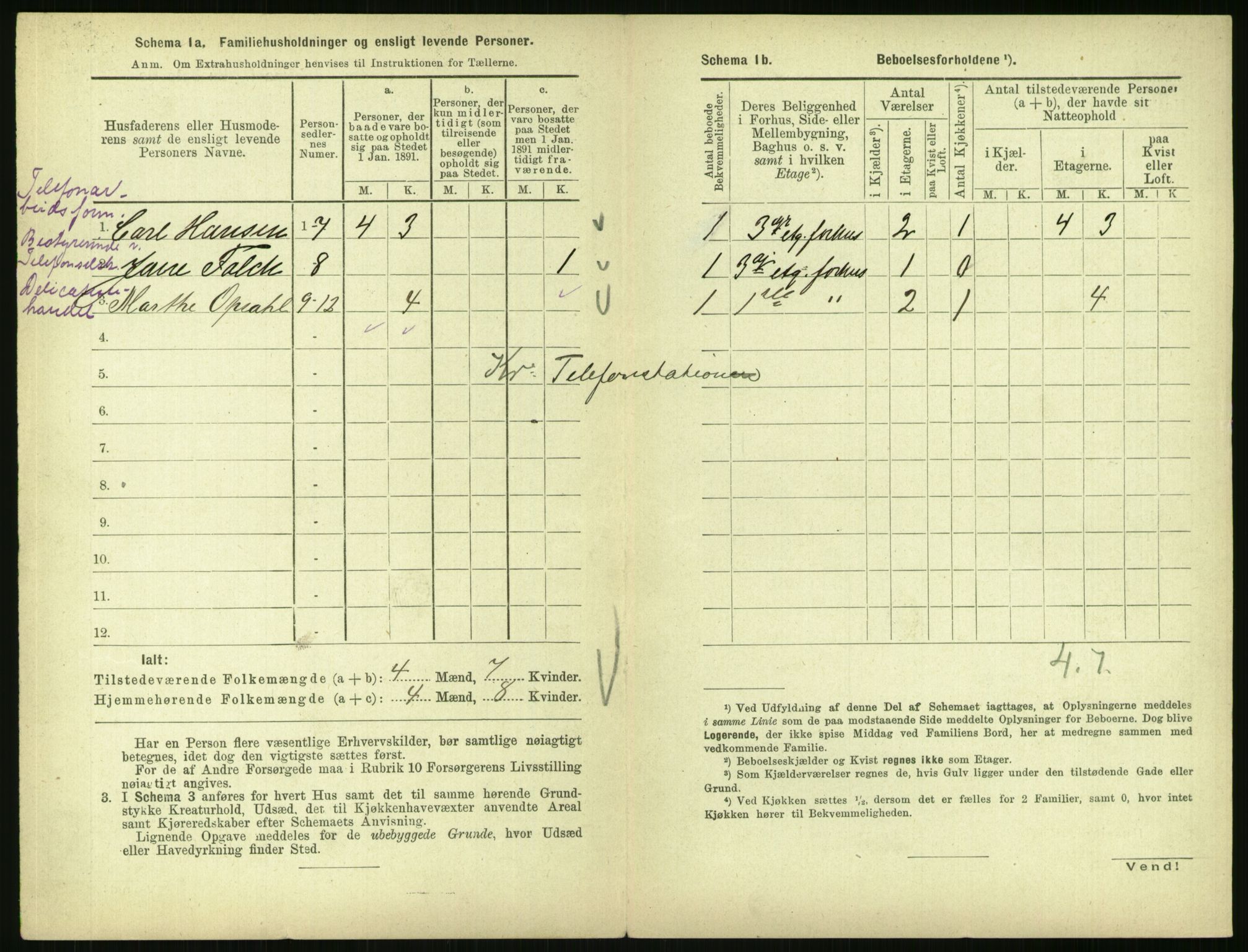 RA, 1891 census for 0301 Kristiania, 1891, p. 5419