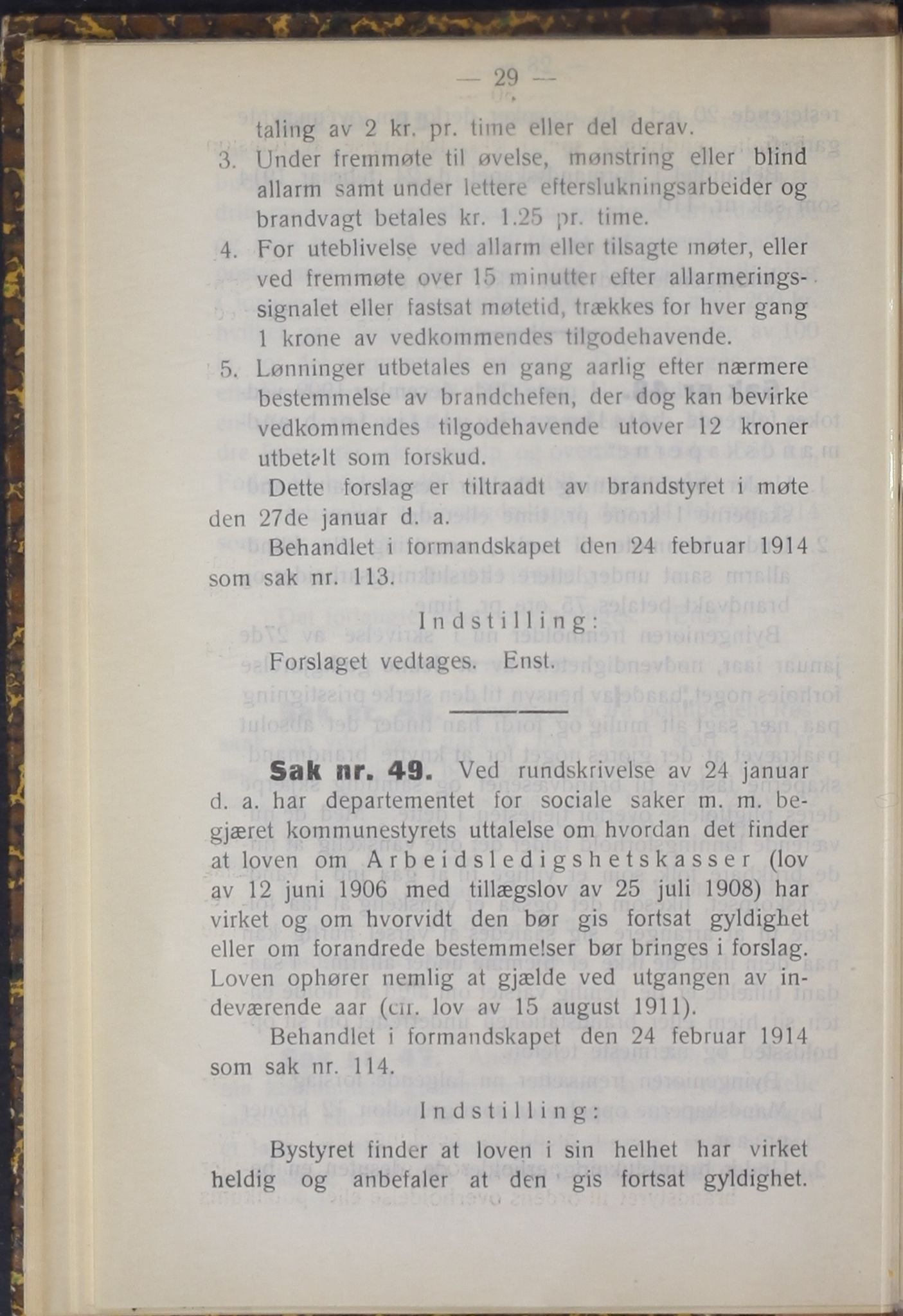 Narvik kommune. Formannskap , AIN/K-18050.150/A/Ab/L0004: Møtebok, 1914