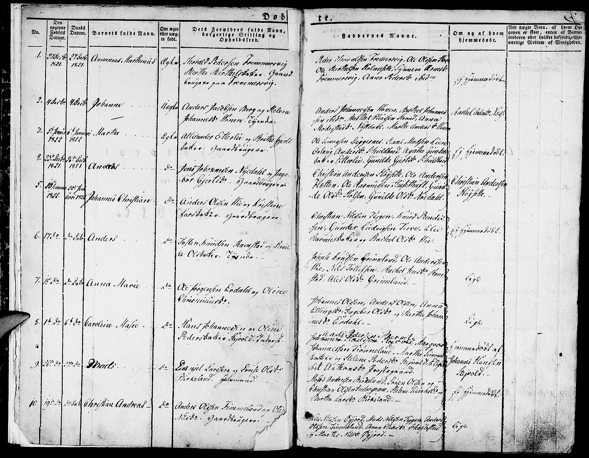 Førde sokneprestembete, SAB/A-79901/H/Haa/Haaa/L0006: Parish register (official) no. A 6, 1821-1842, p. 2