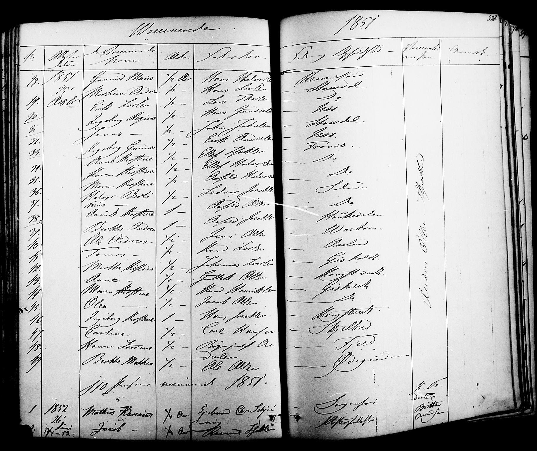 Solum kirkebøker, SAKO/A-306/F/Fa/L0006: Parish register (official) no. I 6, 1844-1855, p. 538