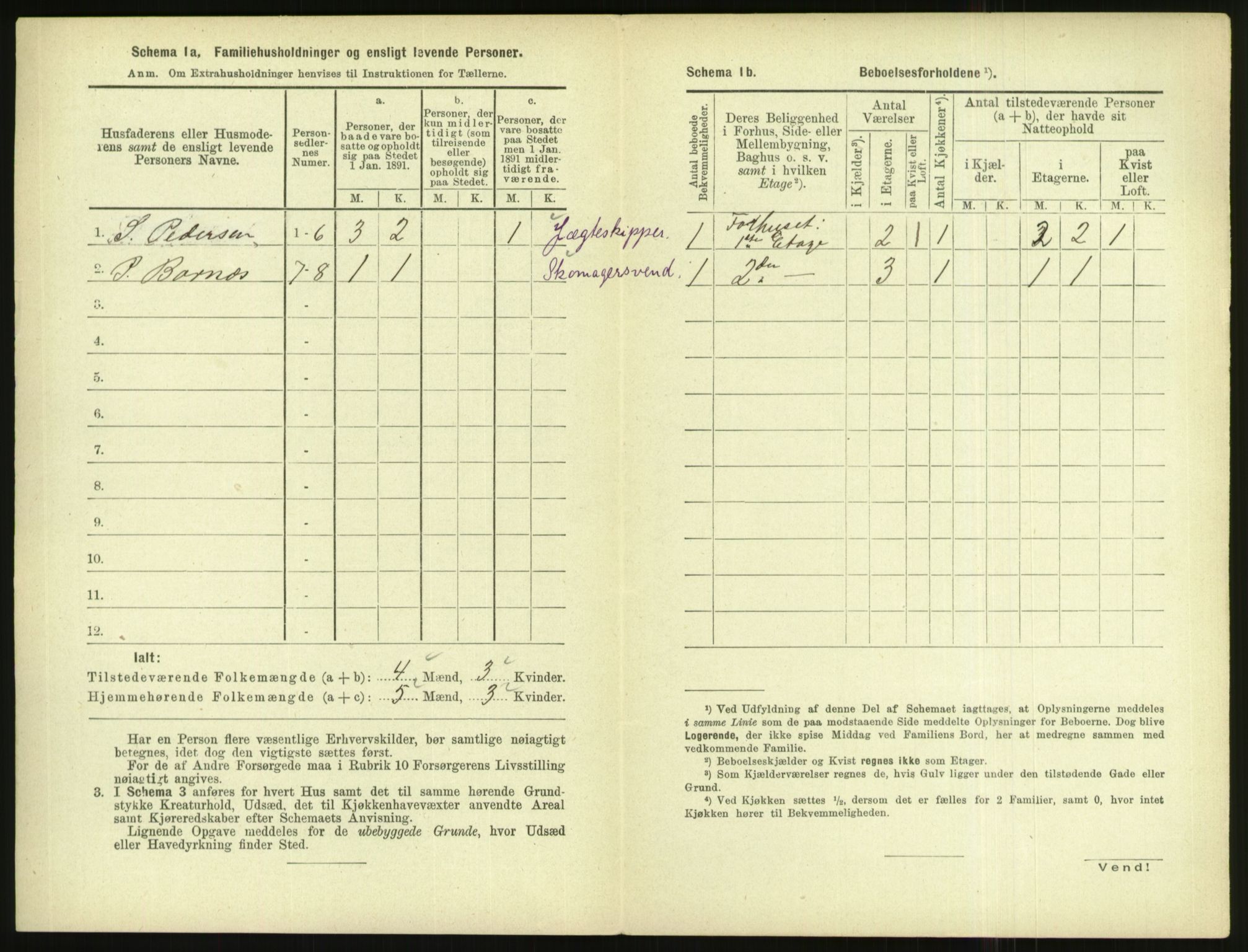 RA, 1891 census for 1004 Flekkefjord, 1891, p. 263