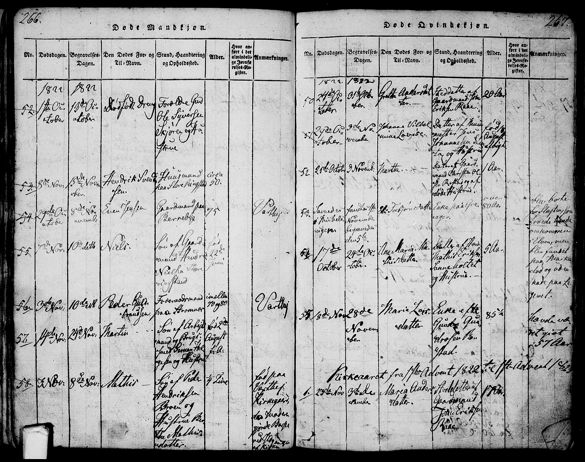 Tune prestekontor Kirkebøker, SAO/A-2007/F/Fa/L0005: Parish register (official) no. 5, 1815-1823, p. 266-267