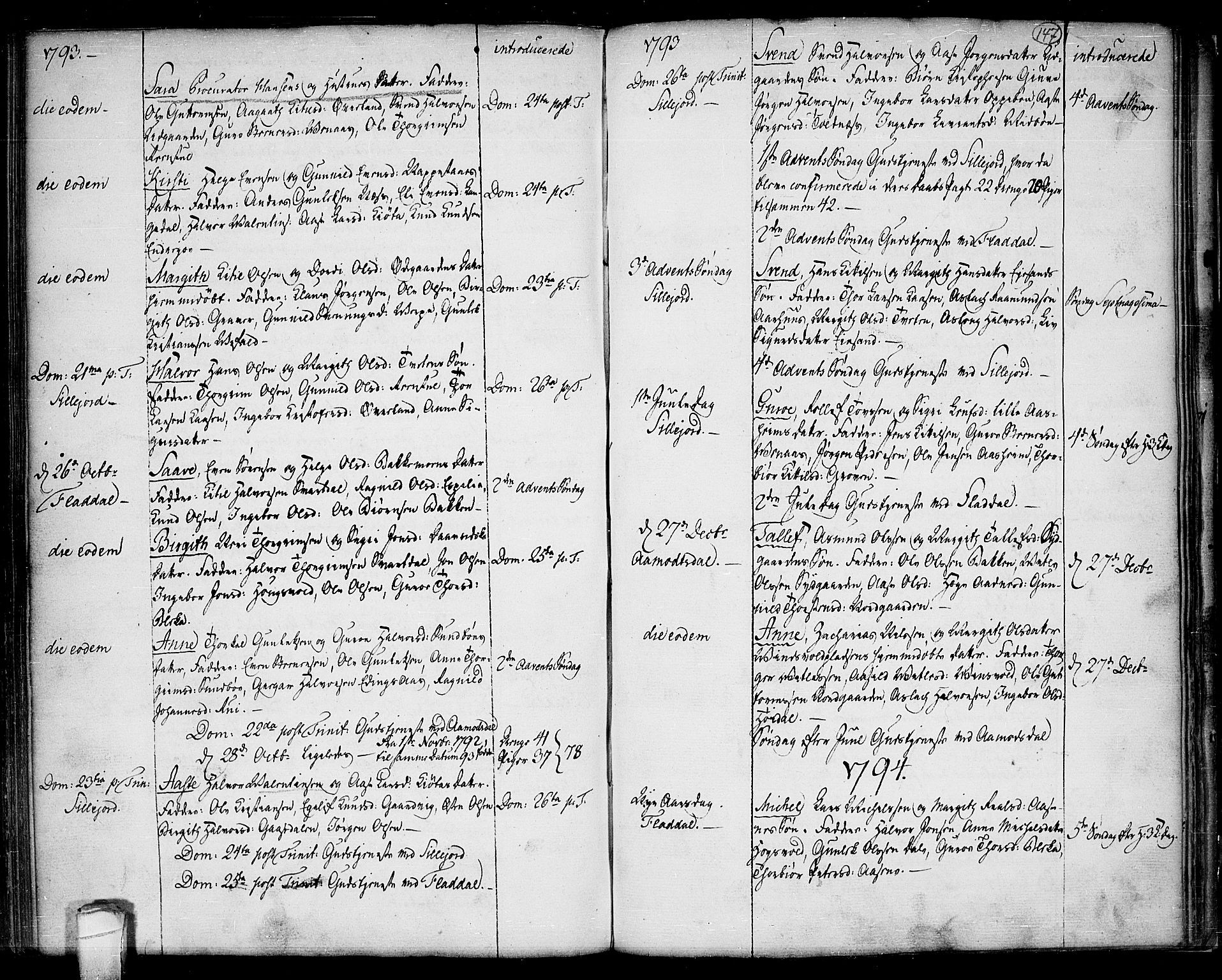 Seljord kirkebøker, AV/SAKO-A-20/F/Fa/L0007: Parish register (official) no. I 7, 1755-1800, p. 147