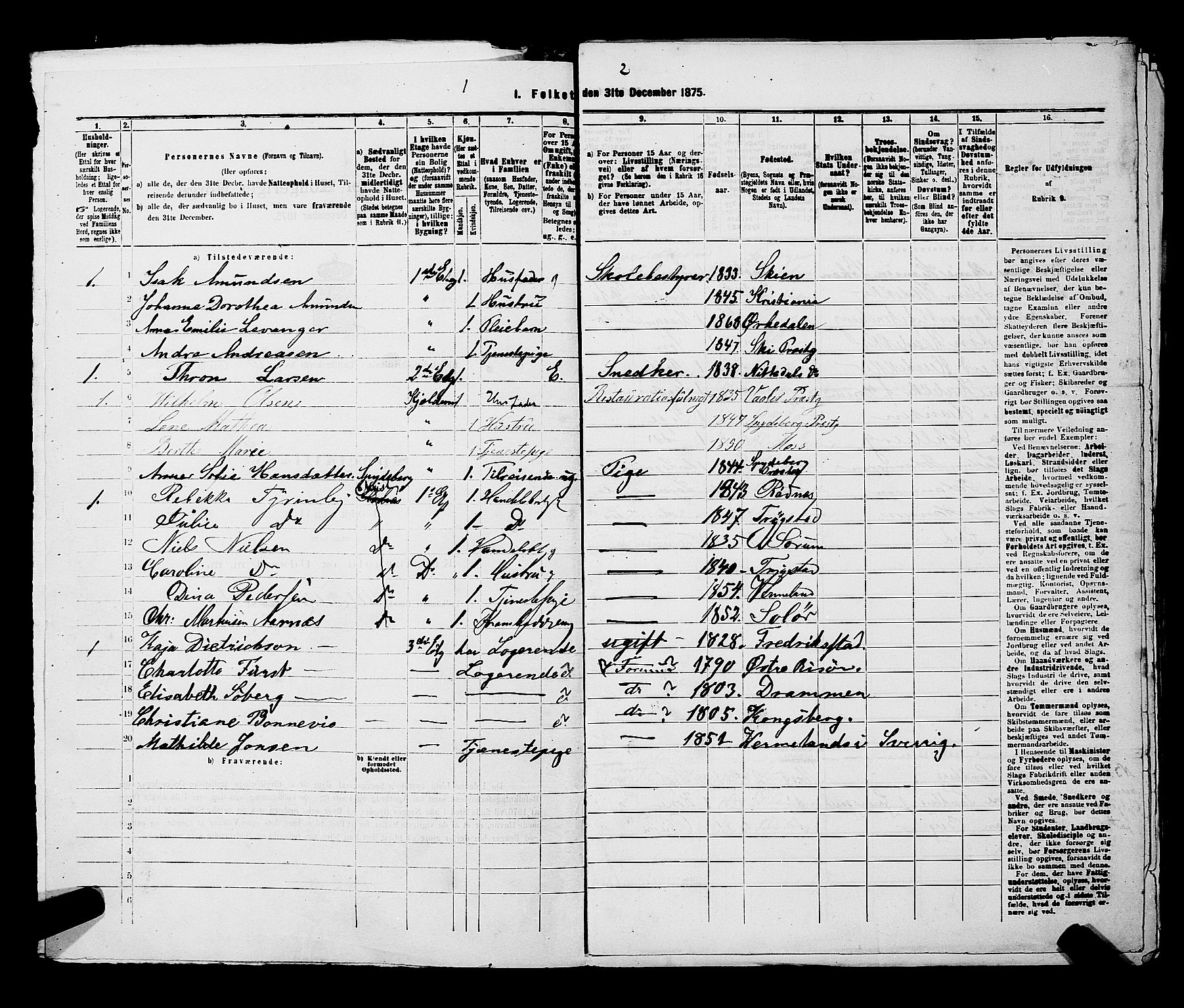 RA, 1875 census for 0301 Kristiania, 1875, p. 5715