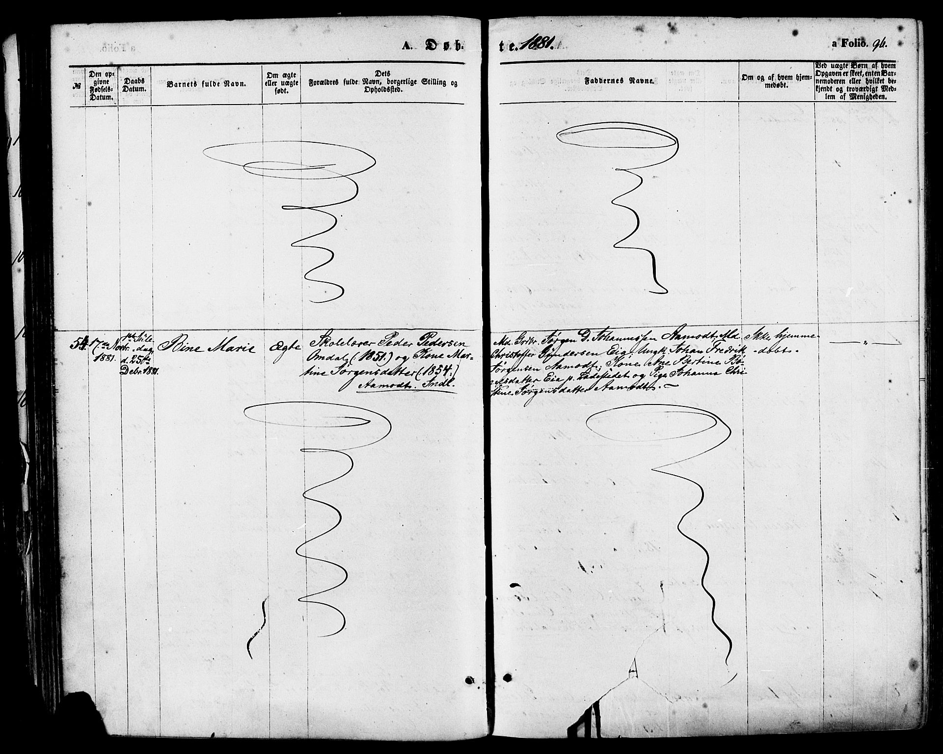 Sokndal sokneprestkontor, AV/SAST-A-101808: Parish register (official) no. A 10, 1874-1886, p. 96