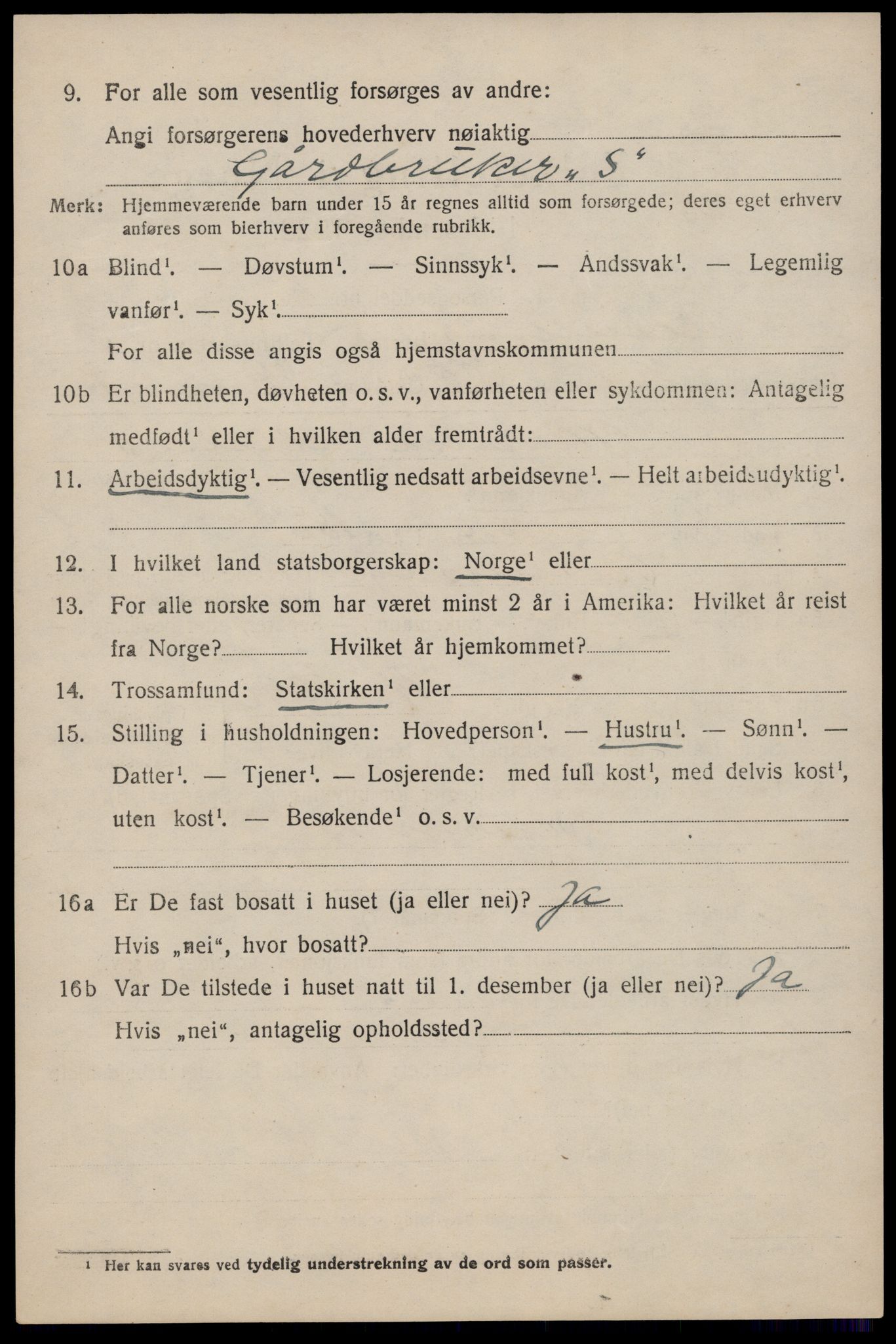 SAST, 1920 census for Rennesøy, 1920, p. 2245