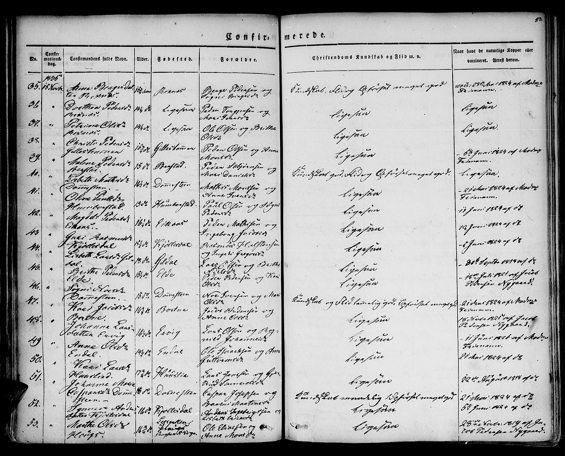 Davik sokneprestembete, AV/SAB-A-79701/H/Haa/Haaa/L0004: Parish register (official) no. A 4, 1830-1849, p. 118