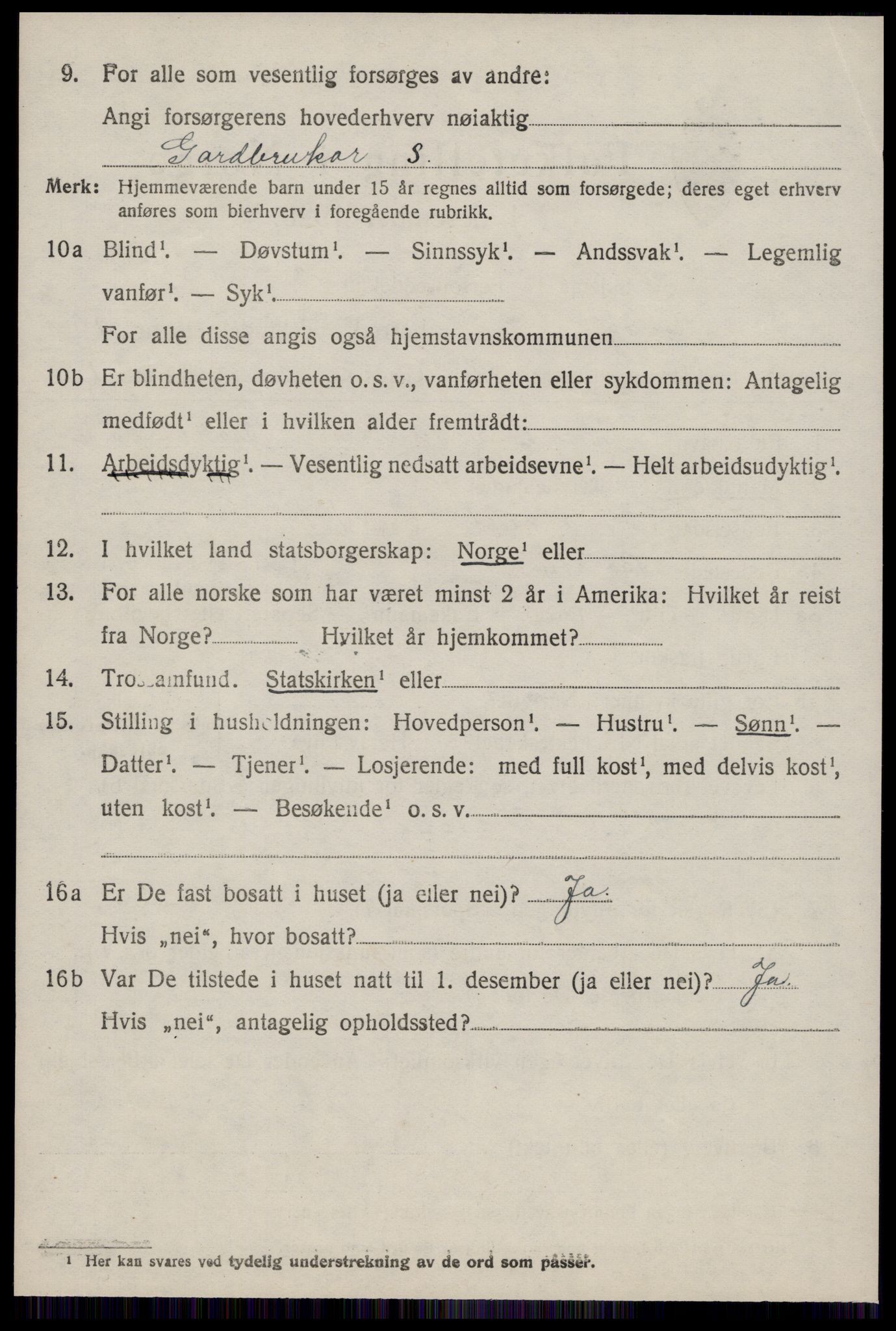 SAT, 1920 census for Bolsøy, 1920, p. 10606