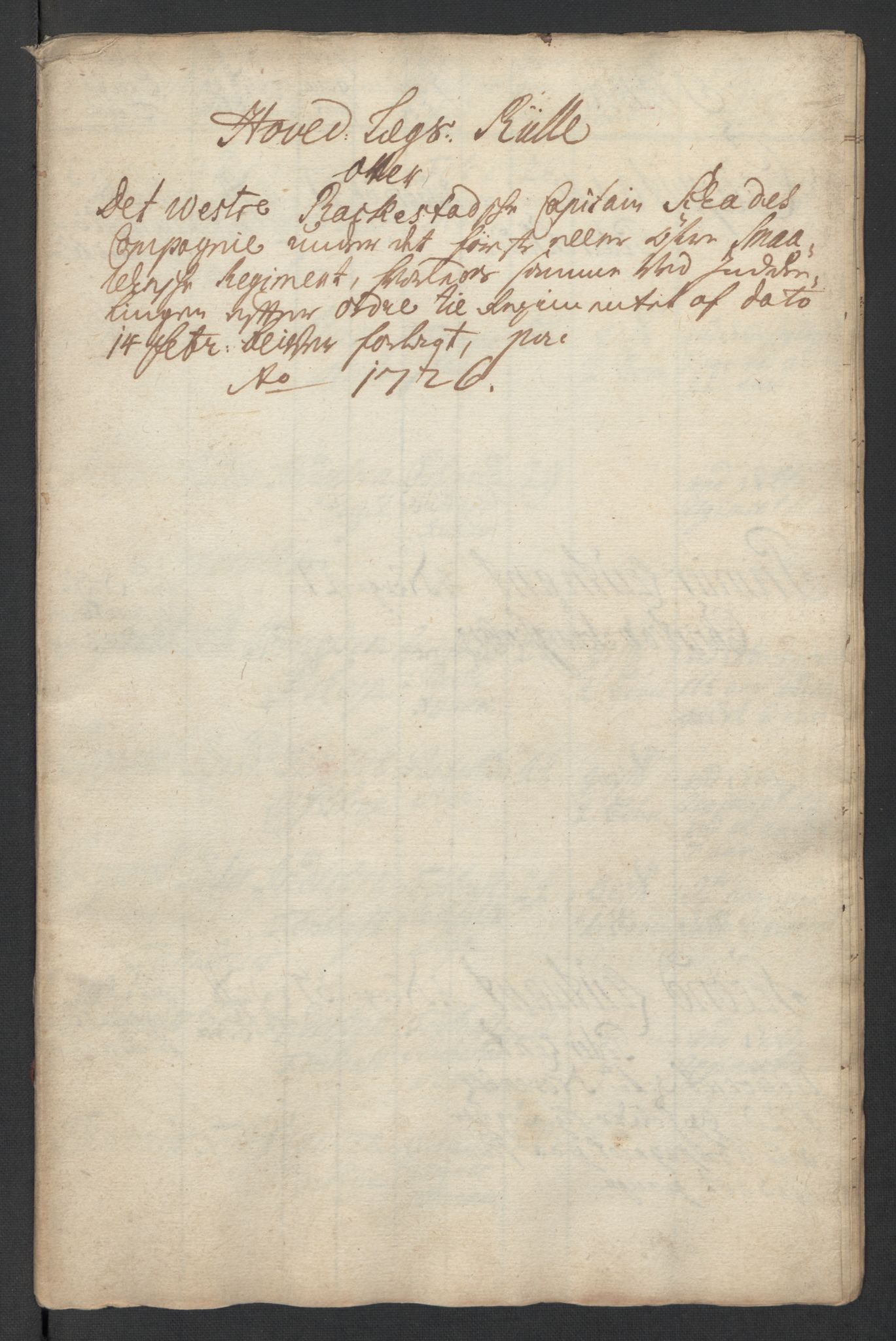 Rentekammeret inntil 1814, Realistisk ordnet avdeling, RA/EA-4070/Ki/L0015: [S14]: Hovedlegdsruller, 1726, p. 682