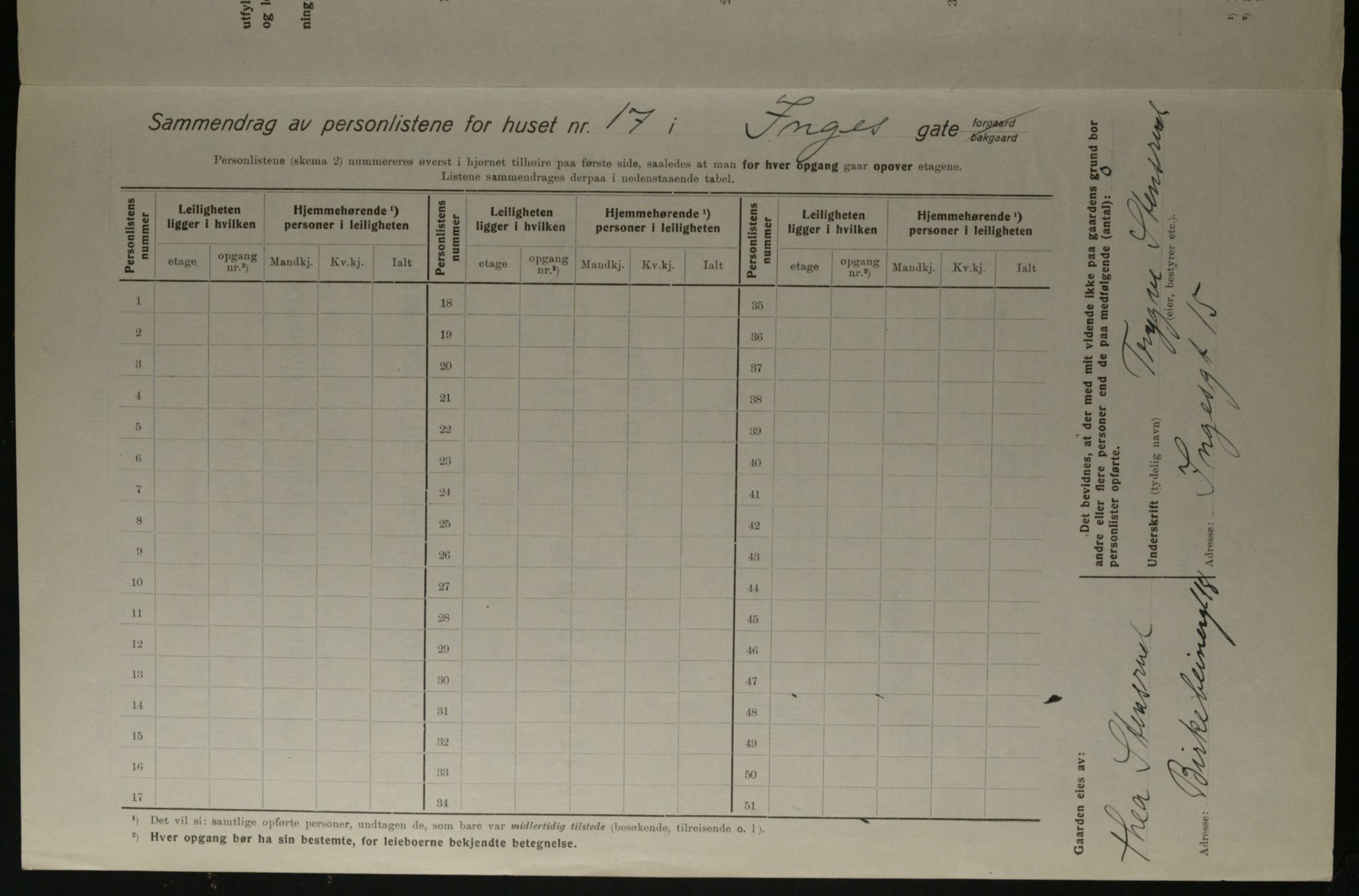 OBA, Municipal Census 1923 for Kristiania, 1923, p. 49149