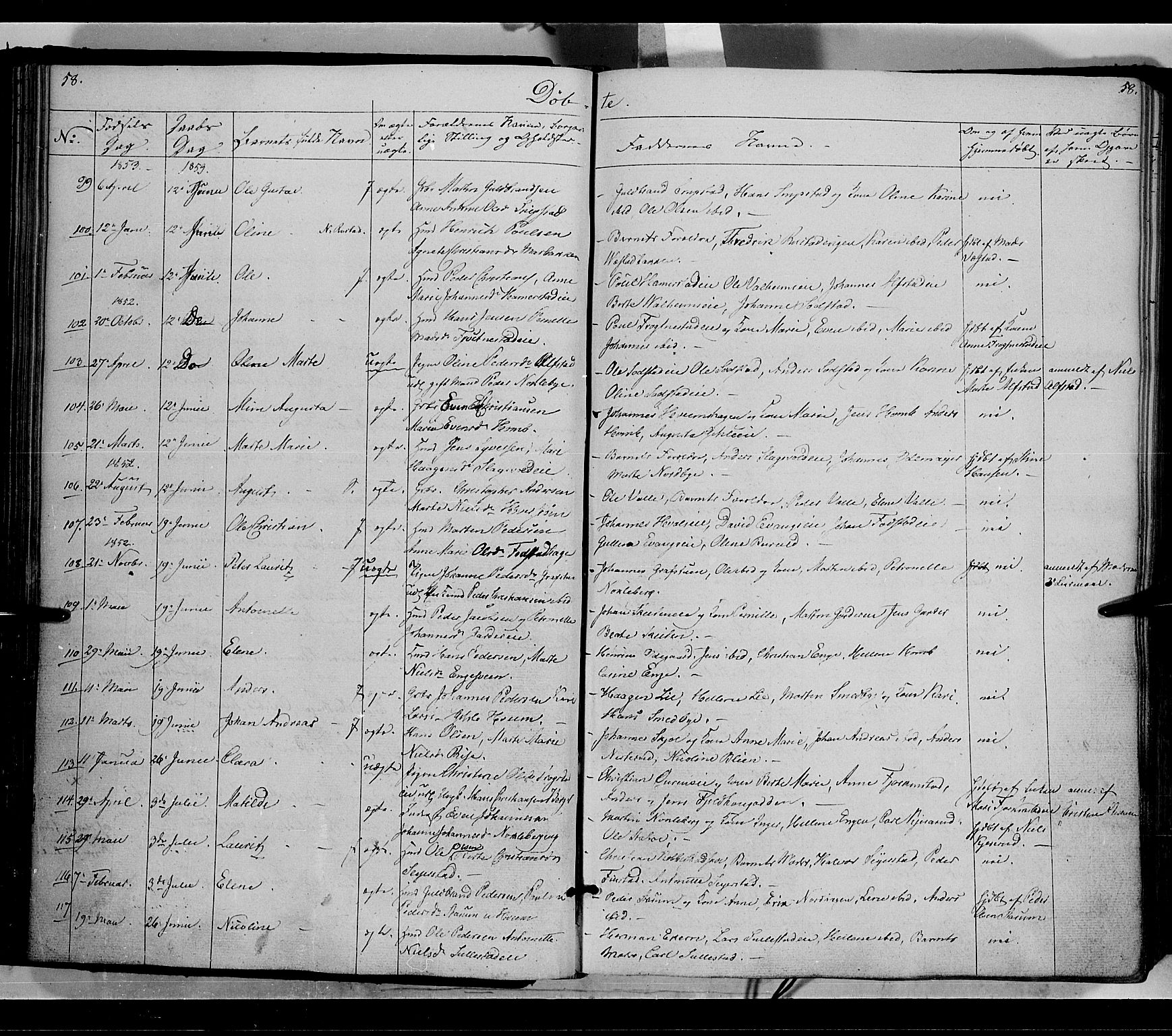 Østre Toten prestekontor, AV/SAH-PREST-104/H/Ha/Haa/L0003: Parish register (official) no. 3, 1848-1856, p. 58