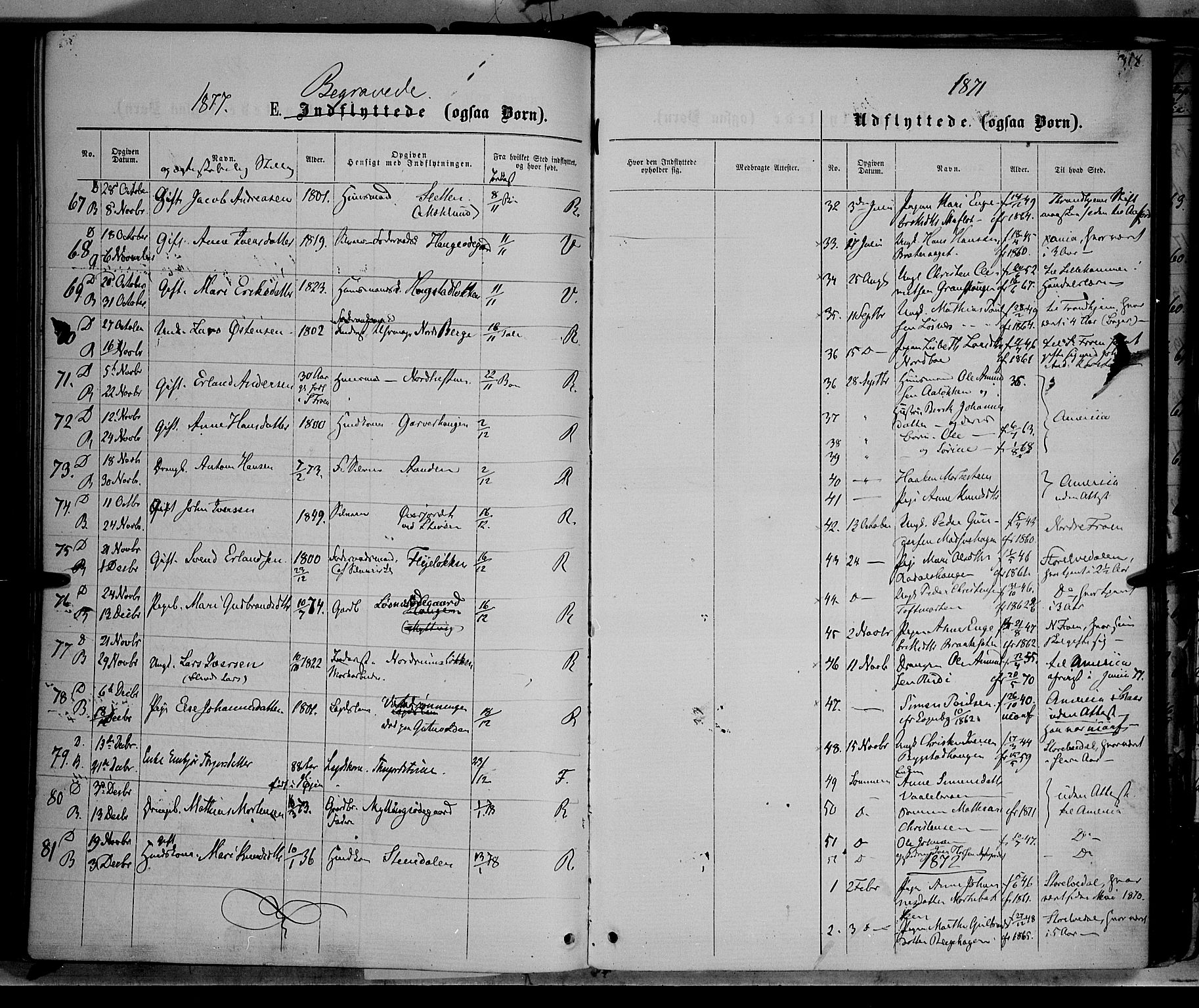 Ringebu prestekontor, SAH/PREST-082/H/Ha/Haa/L0007: Parish register (official) no. 7, 1860-1877, p. 318