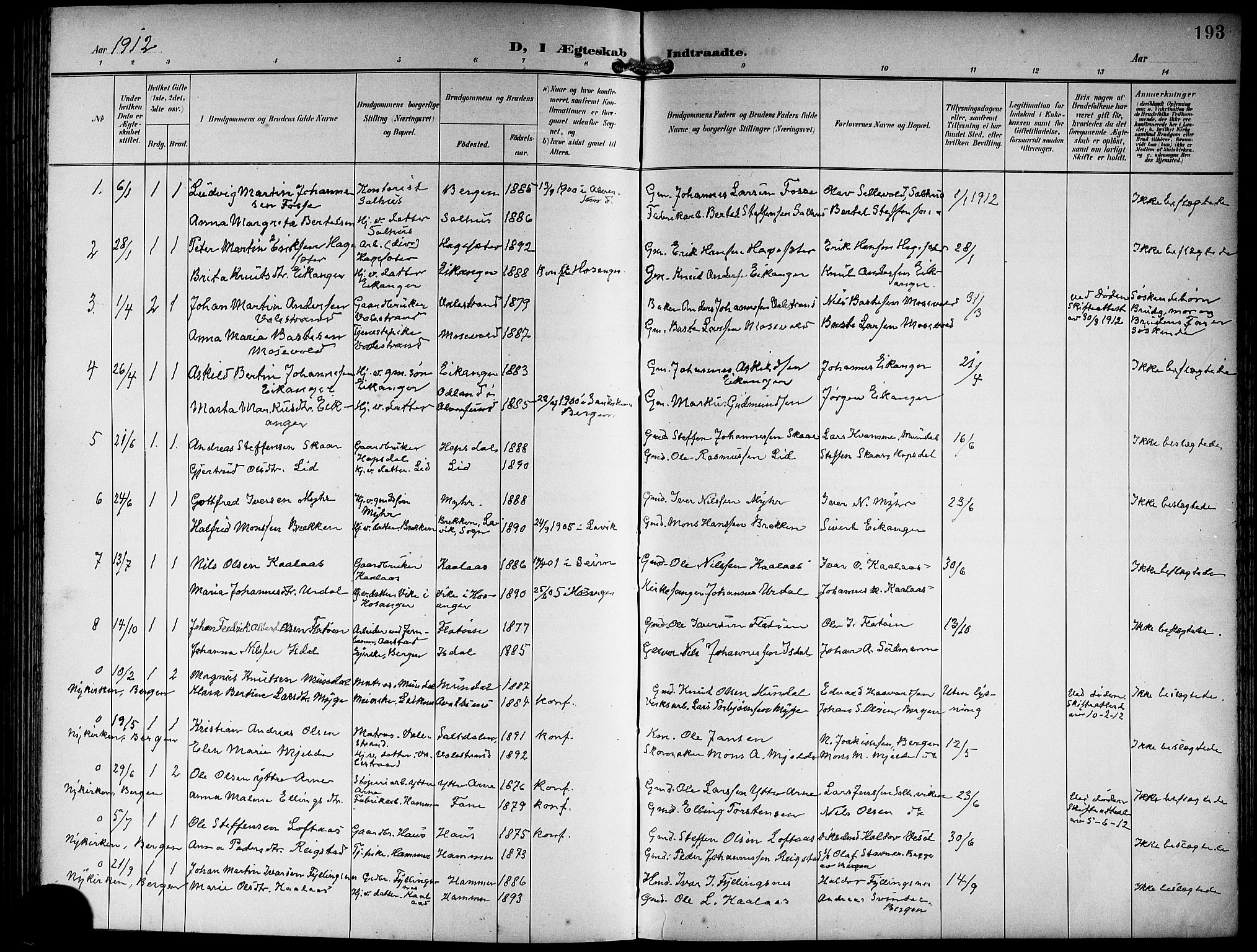 Hamre sokneprestembete, AV/SAB-A-75501/H/Ha/Hab: Parish register (copy) no. B 4, 1898-1919, p. 193