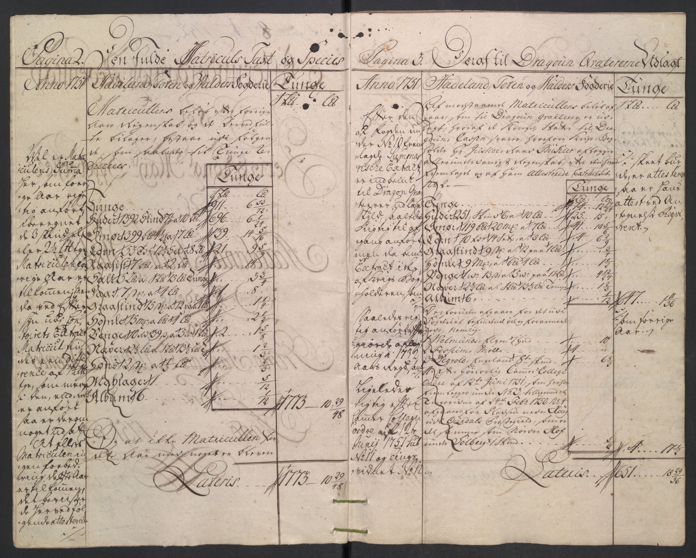 Rentekammeret inntil 1814, Reviderte regnskaper, Fogderegnskap, RA/EA-4092/R18/L1348: Fogderegnskap Hadeland, Toten og Valdres, 1750-1751, p. 341