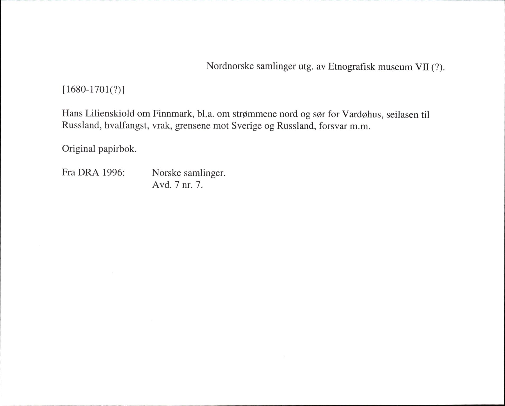 Riksarkivets diplomsamling, AV/RA-EA-5965/F35/F35f/L0002: Regestsedler: Diplomer fra DRA 1937 og 1996, p. 987