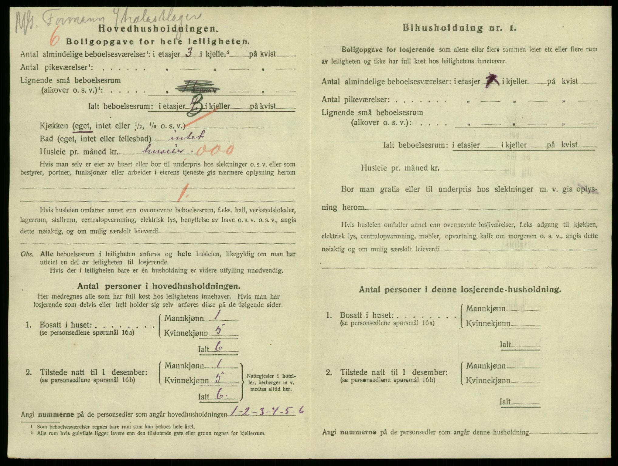 SAB, 1920 census for Bergen, 1920, p. 44502