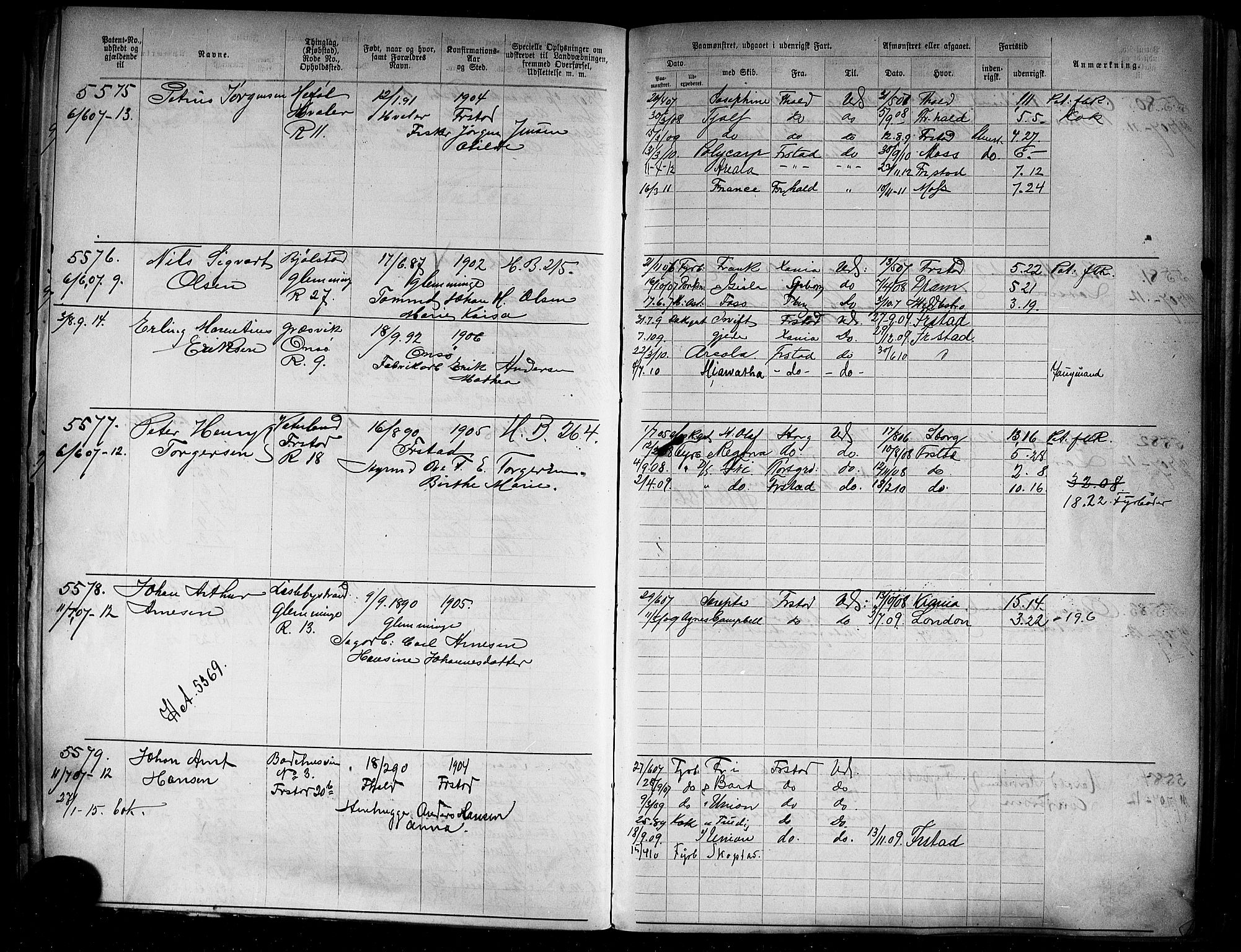 Fredrikstad mønstringskontor, AV/SAO-A-10569b/F/Fc/Fca/L0008: Annotasjonsrulle, 1898-1916, p. 334