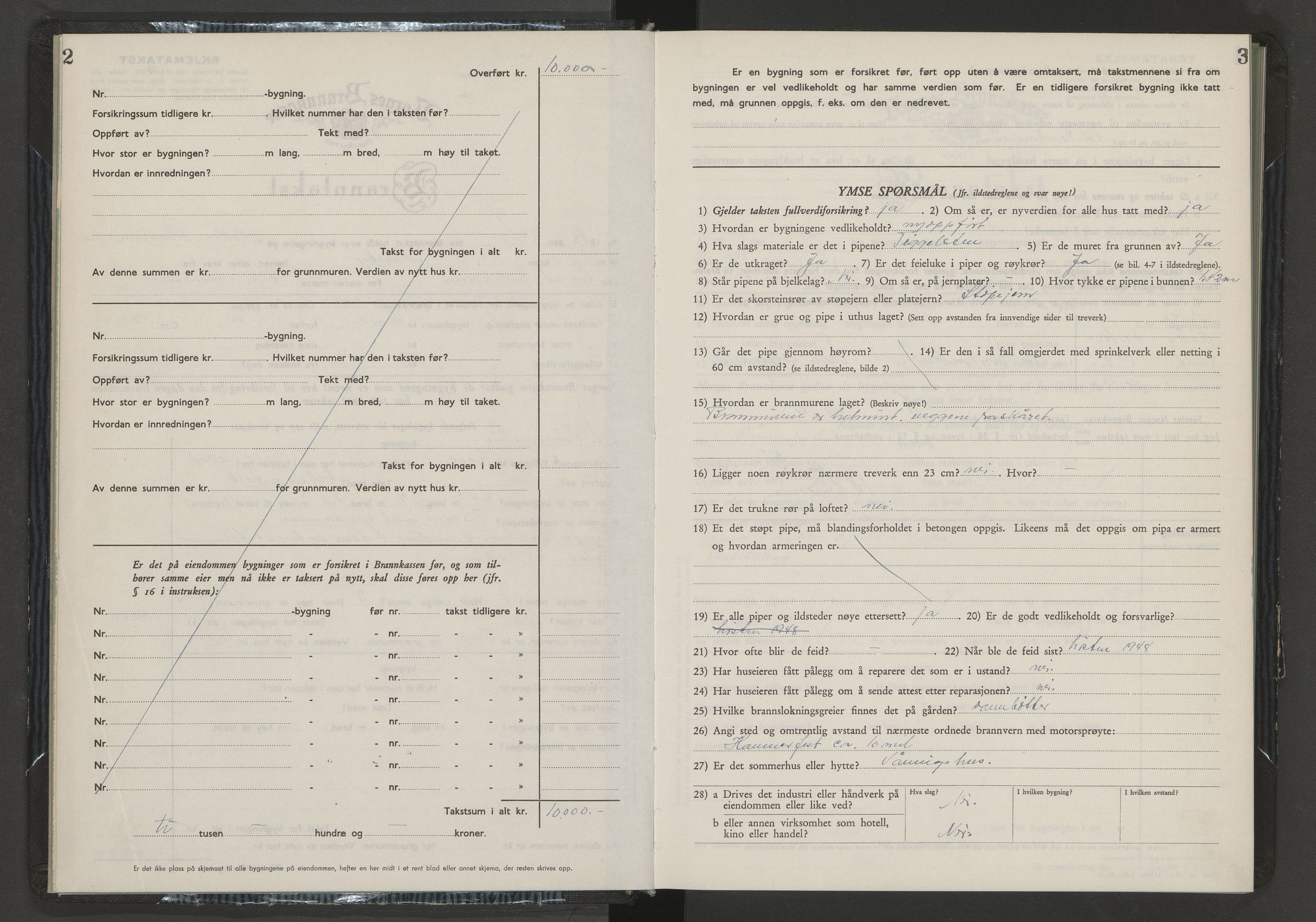 Måsøy lensmannskontor, AV/SATØ-SATO-100/1/F/Fq/Fqa/L0073: Branntakstprotokoll, 1948-1955