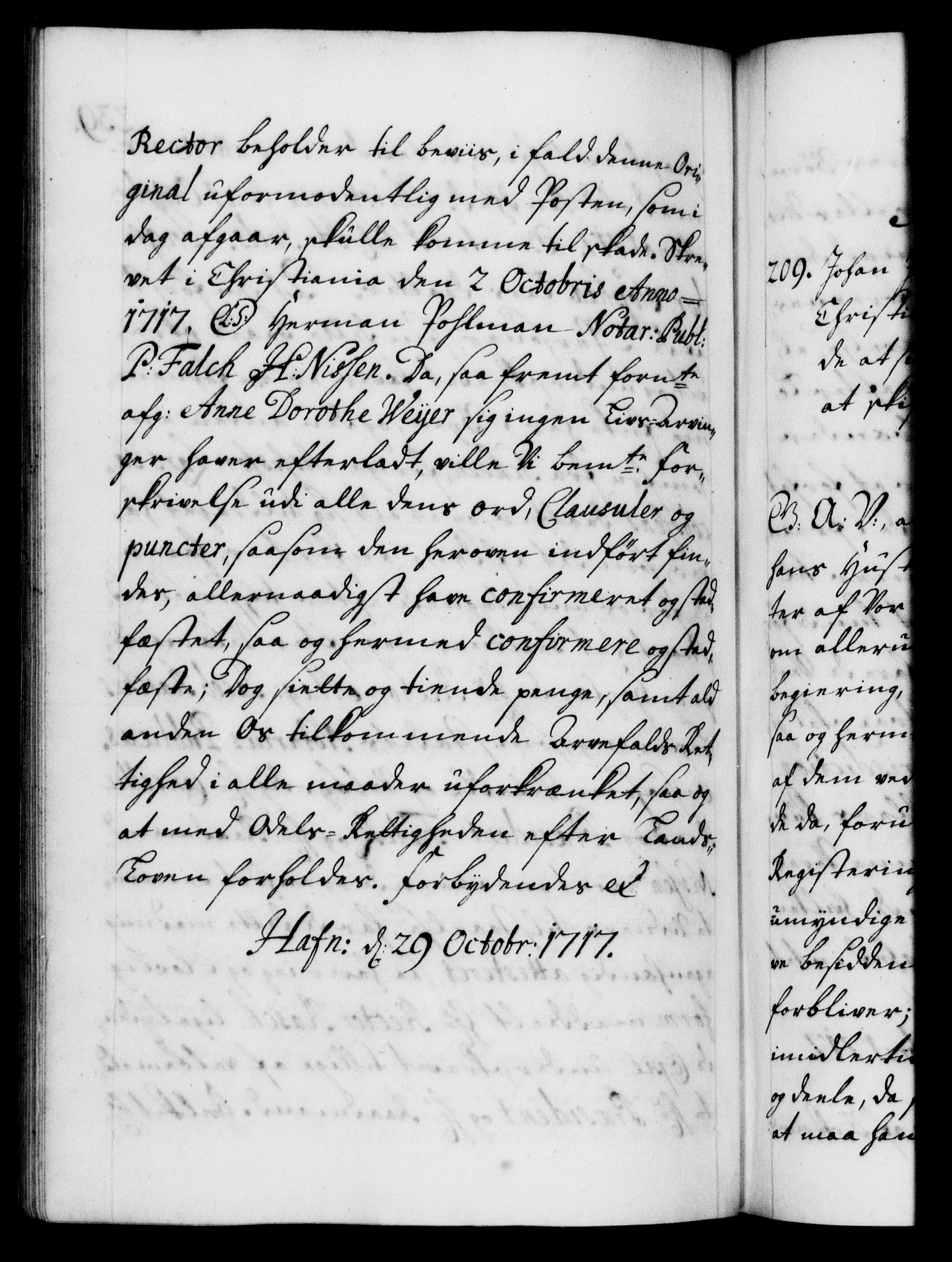 Danske Kanselli 1572-1799, AV/RA-EA-3023/F/Fc/Fca/Fcaa/L0022: Norske registre, 1716-1719, p. 239b