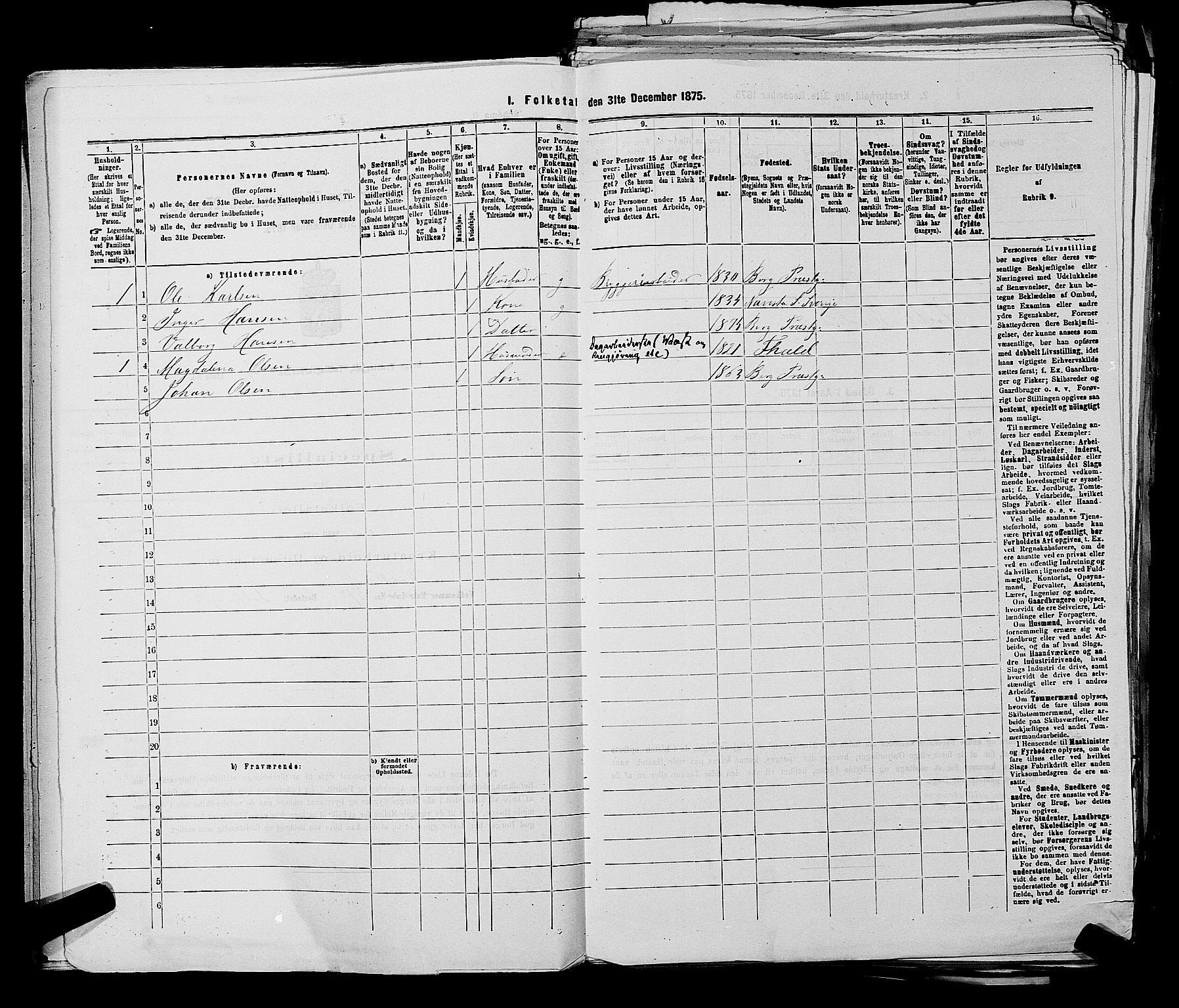 RA, 1875 census for 0116P Berg, 1875, p. 466