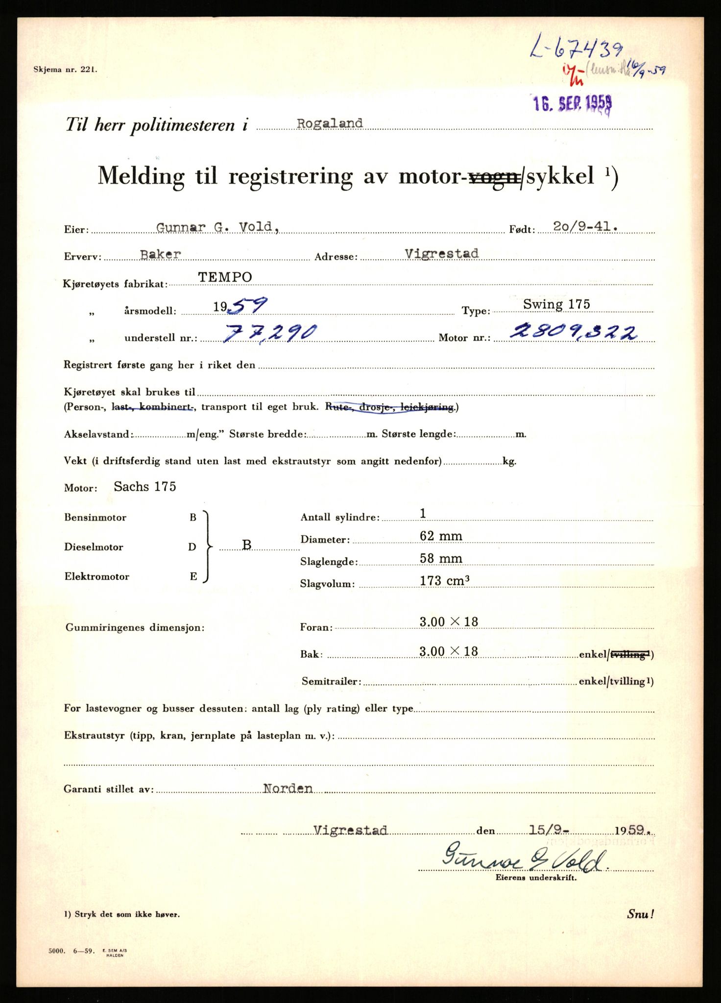 Stavanger trafikkstasjon, AV/SAST-A-101942/0/F/L0065: L-65400 - L-67649, 1930-1971, p. 1431