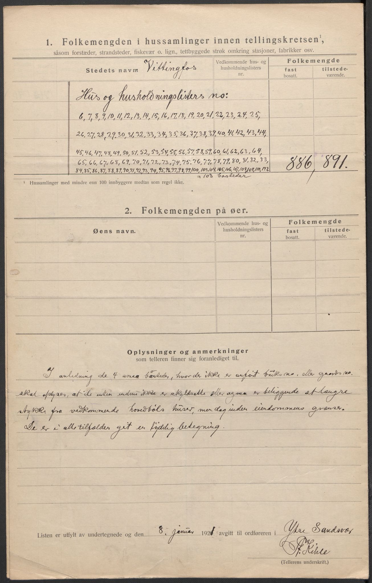 SAKO, 1920 census for Ytre Sandsvær, 1920, p. 33