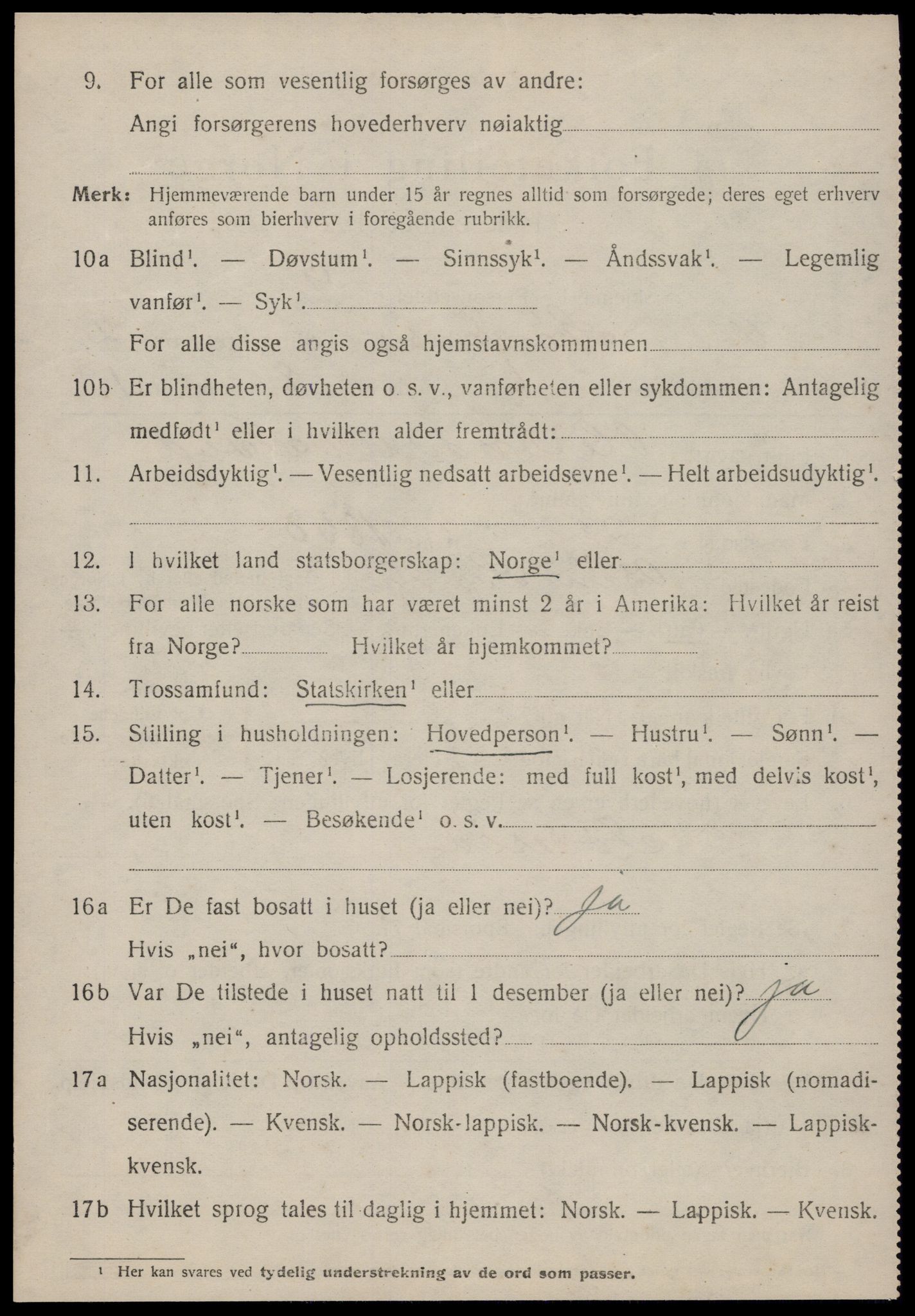 SAT, 1920 census for Osen, 1920, p. 1266