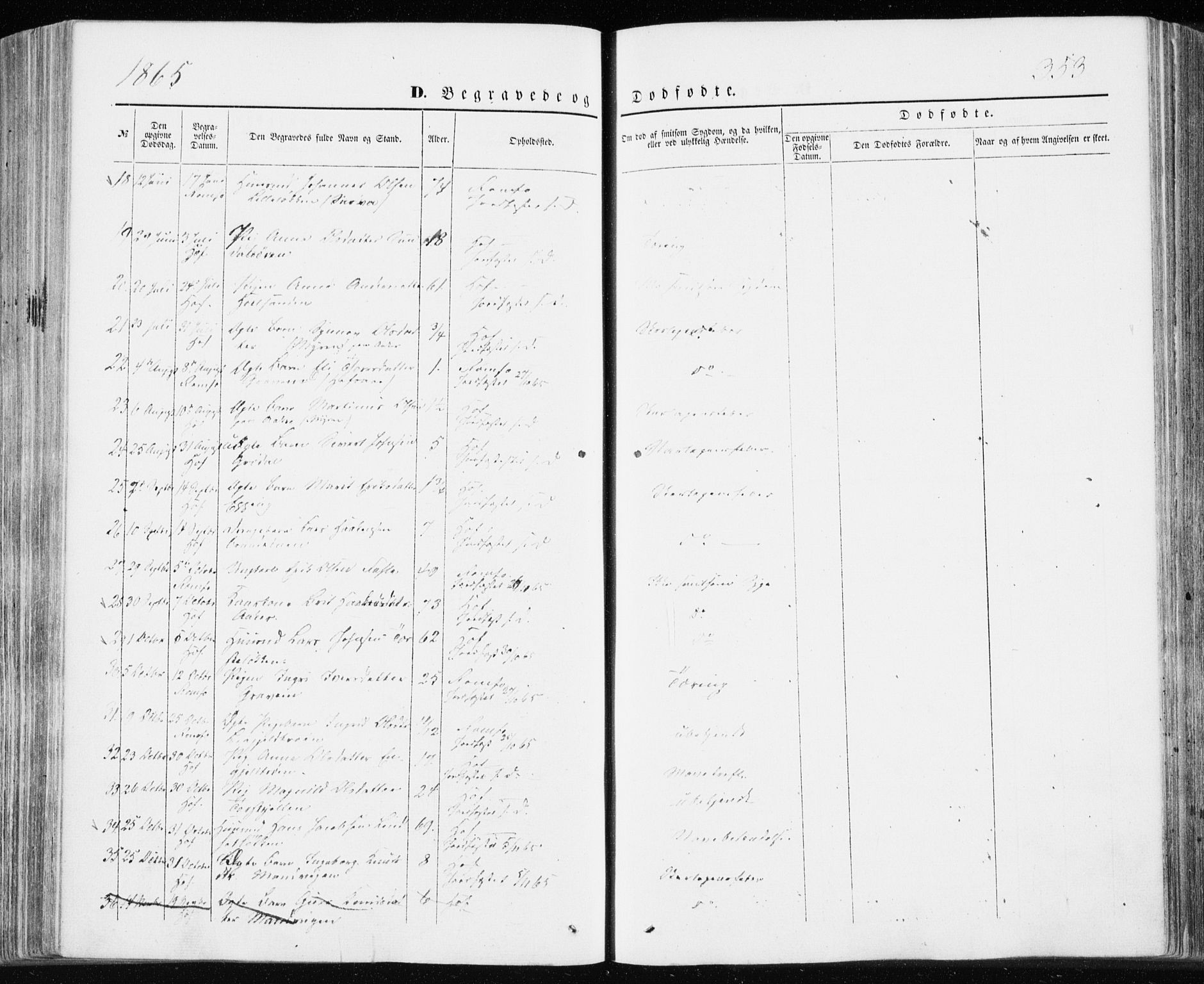 Ministerialprotokoller, klokkerbøker og fødselsregistre - Møre og Romsdal, AV/SAT-A-1454/590/L1013: Parish register (official) no. 590A05, 1847-1877, p. 353