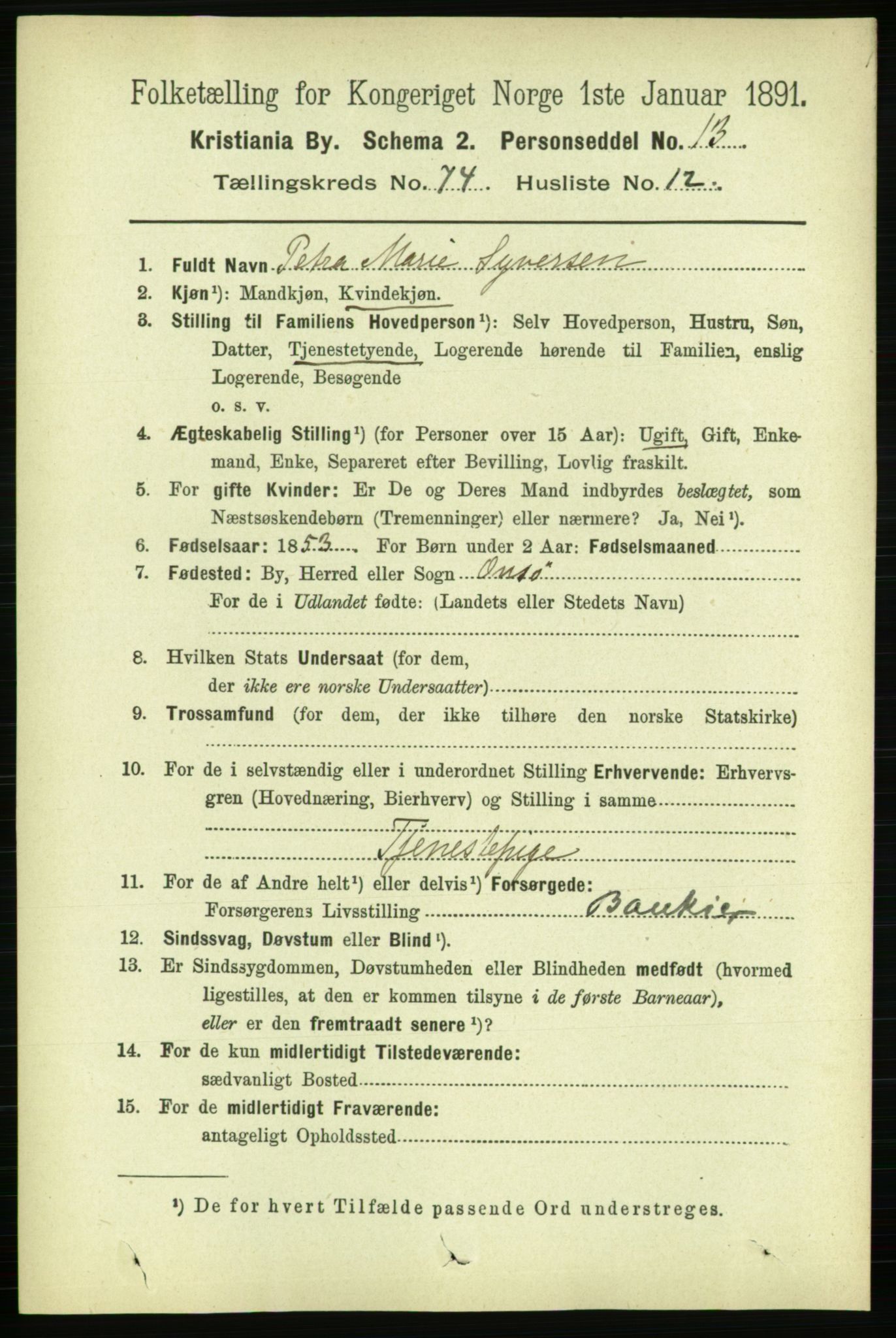 RA, 1891 census for 0301 Kristiania, 1891, p. 39762