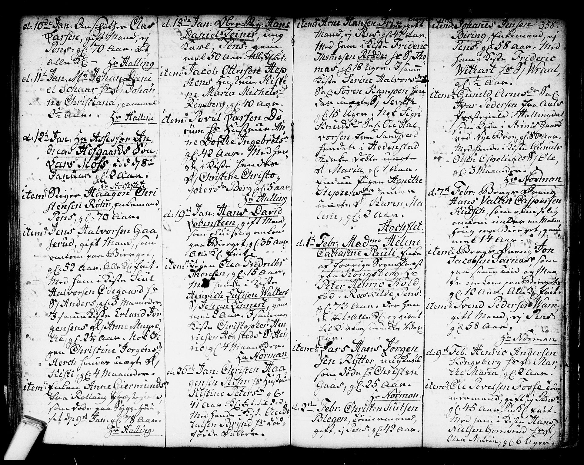 Kongsberg kirkebøker, SAKO/A-22/F/Fa/L0006: Parish register (official) no. I 6, 1783-1797, p. 358