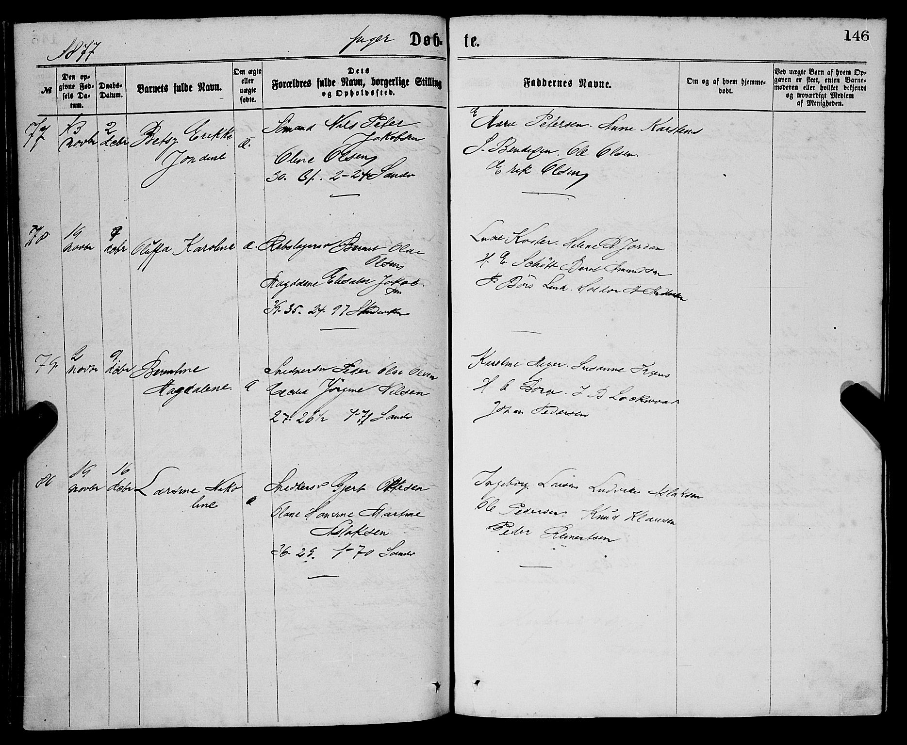 Sandviken Sokneprestembete, AV/SAB-A-77601/H/Ha/L0001: Parish register (official) no. A 1, 1867-1877, p. 146