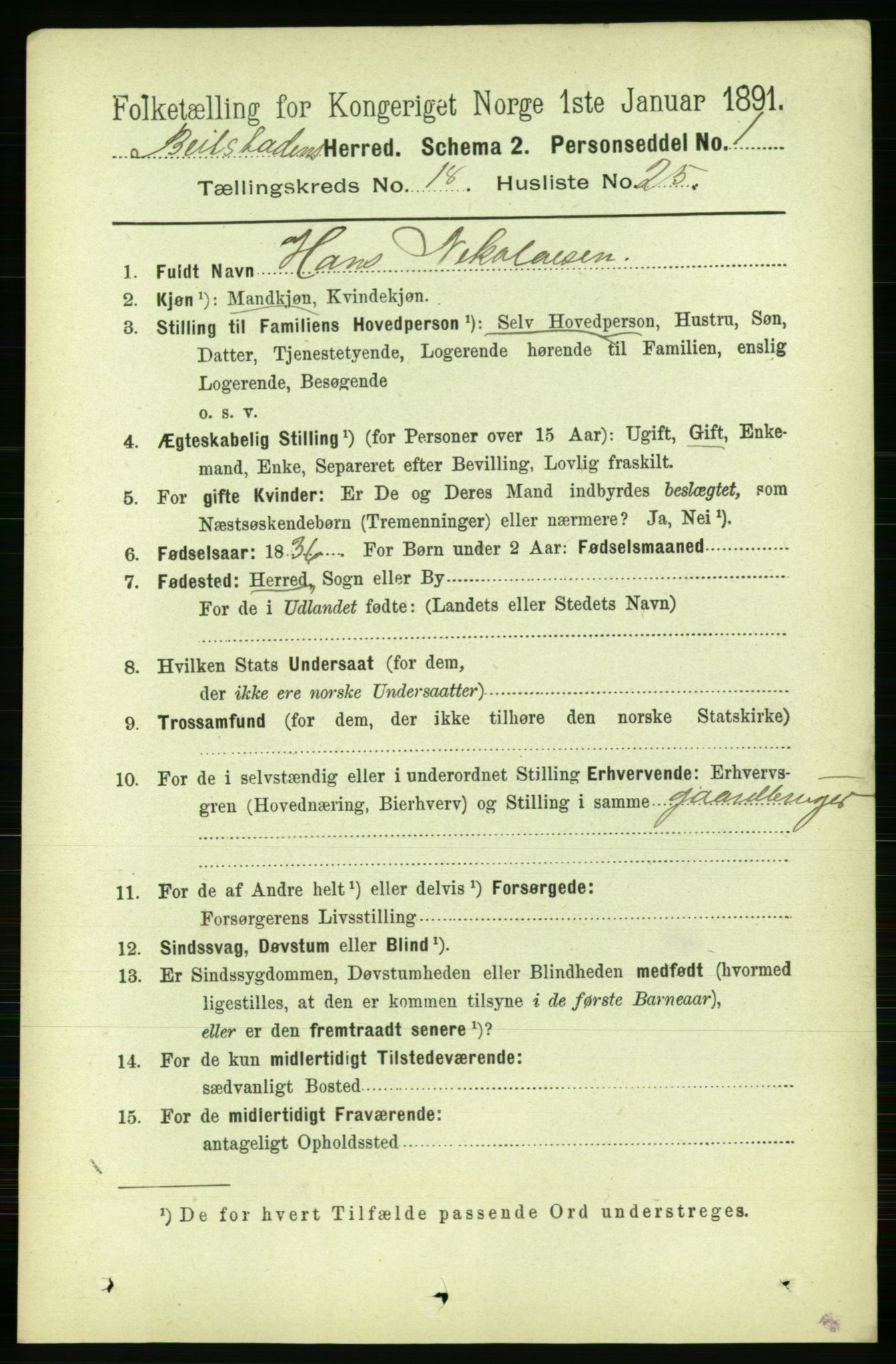 RA, 1891 census for 1727 Beitstad, 1891, p. 4765