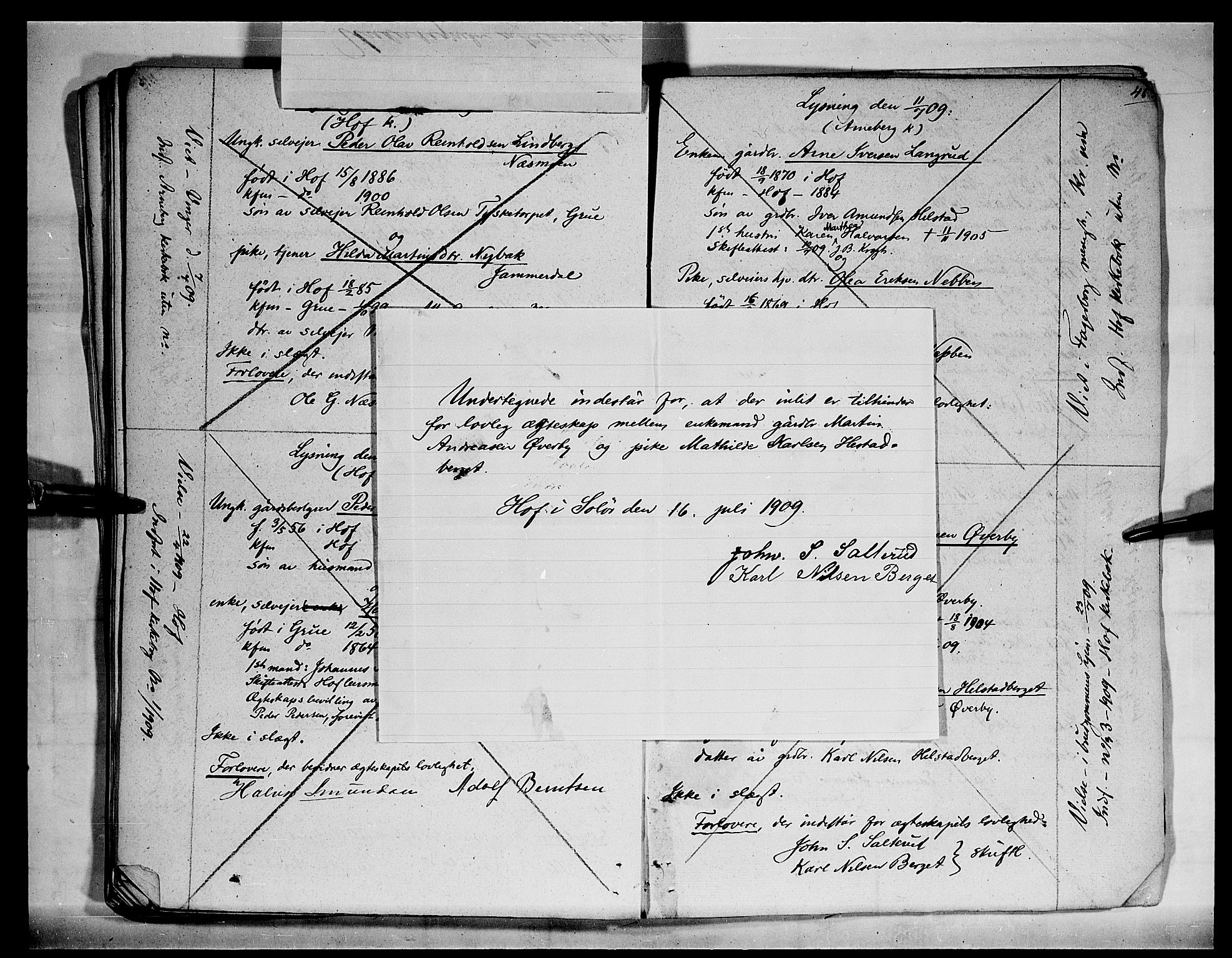 Hof prestekontor, AV/SAH-PREST-038/I/Ie: Banns register no. II 1A, 1891-1910, p. 46