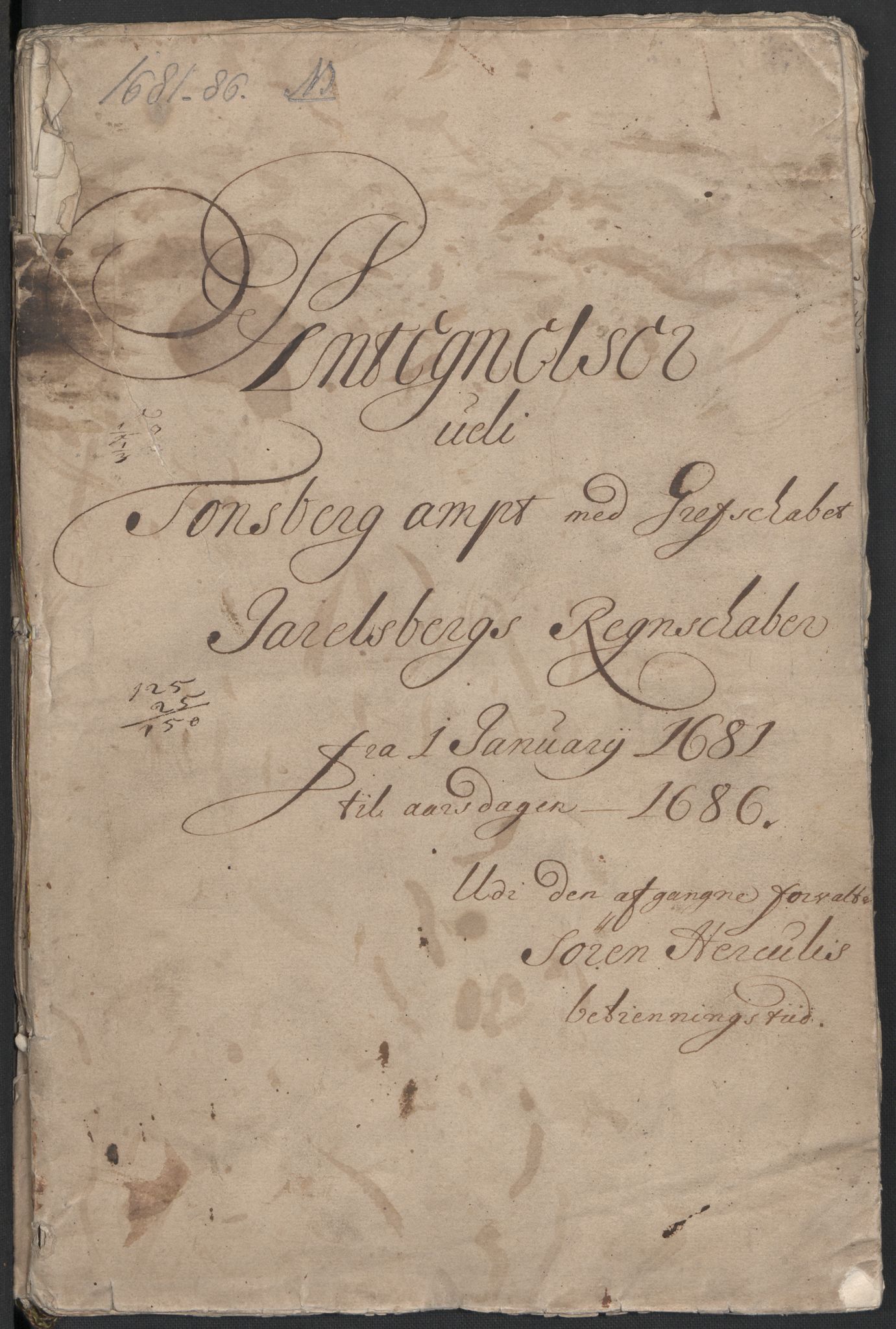 Rentekammeret inntil 1814, Reviderte regnskaper, Fogderegnskap, AV/RA-EA-4092/R32/L1856: Fogderegnskap Jarlsberg grevskap, 1685, p. 371